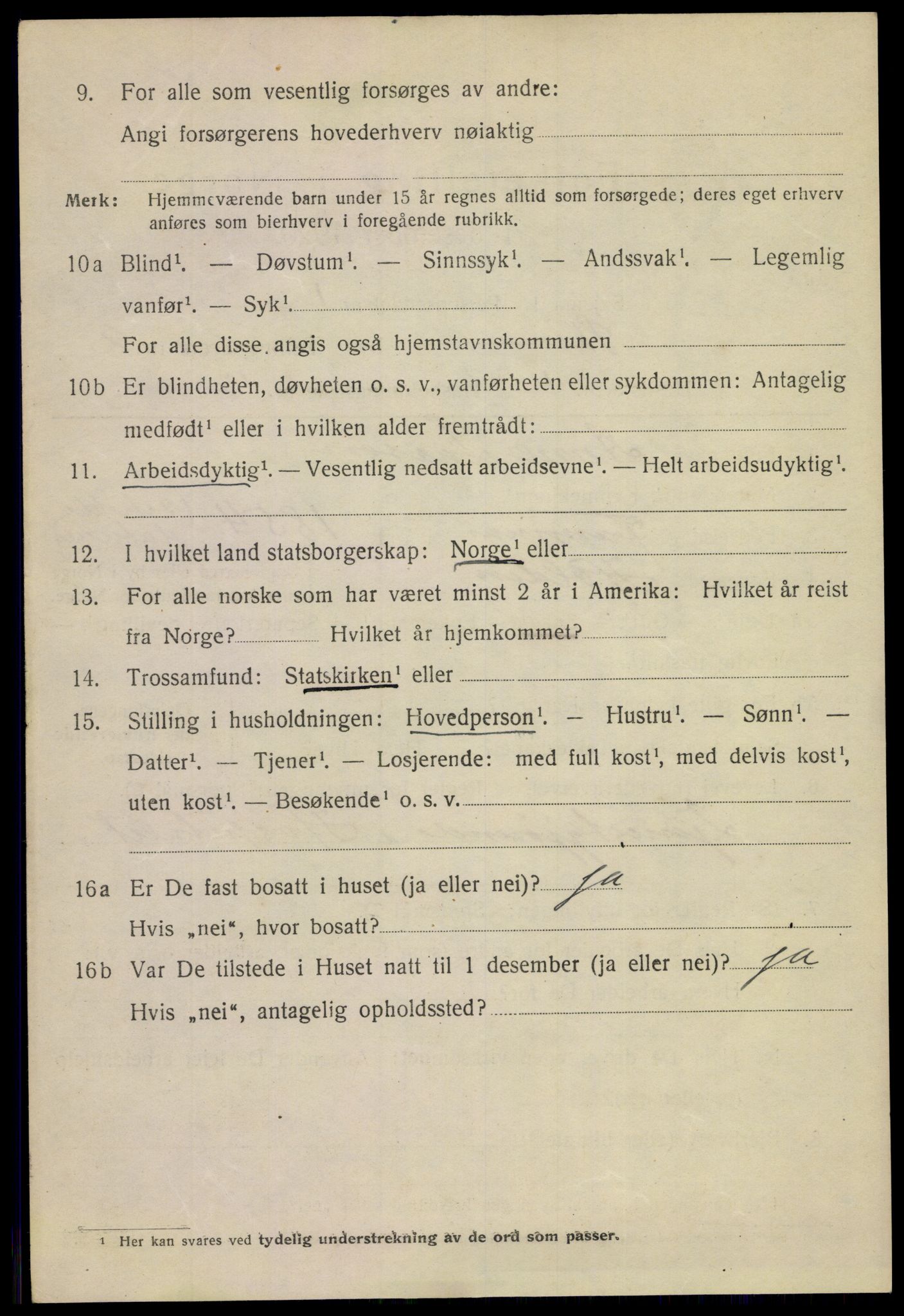 SAKO, 1920 census for Skien, 1920, p. 13557
