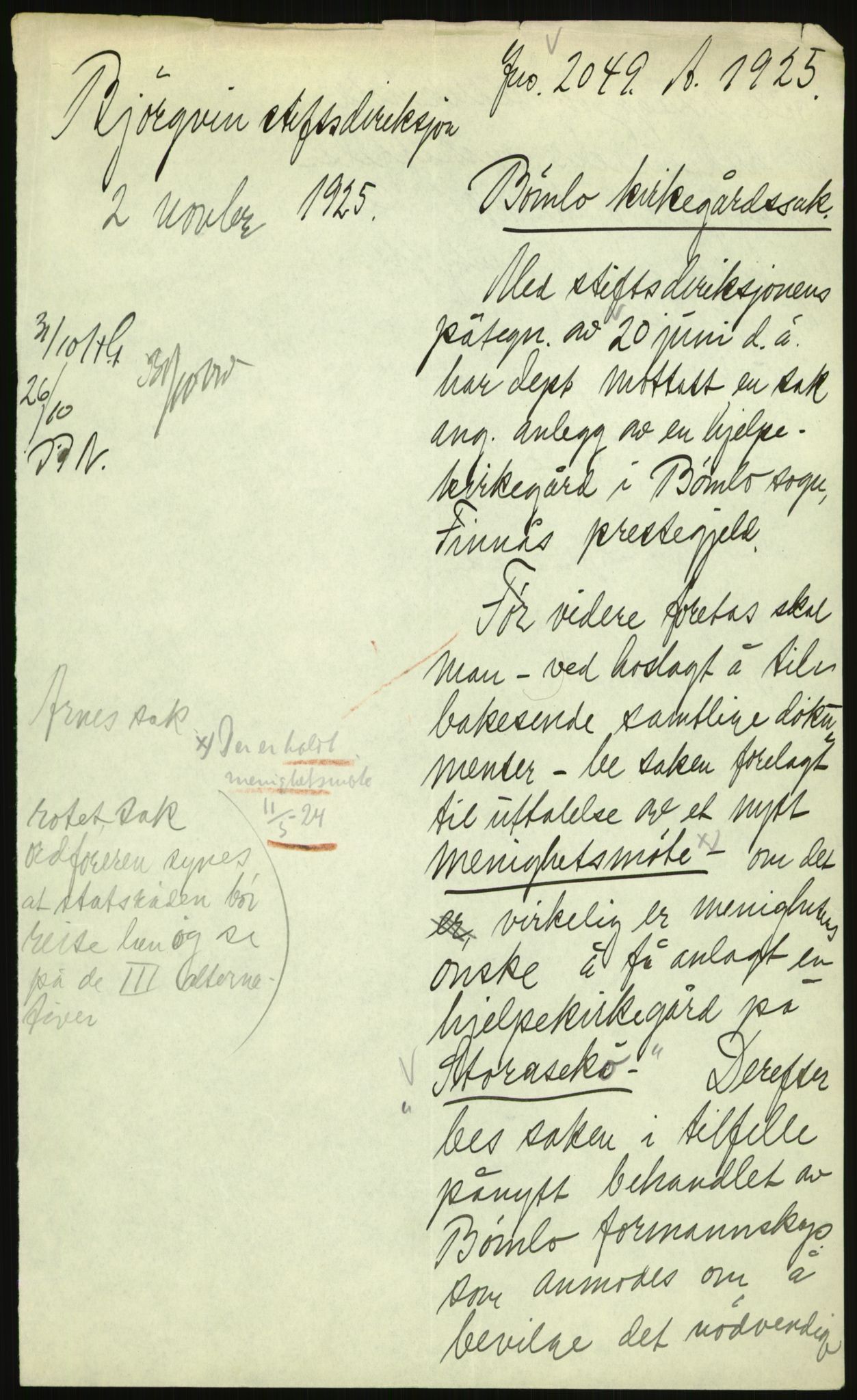 Kirke- og undervisningsdepartementet, Kontoret  for kirke og geistlighet A, AV/RA-S-1007/F/Fb/L0024: Finnås (gml. Føyen) - Fiskum se Eiker, 1838-1961, p. 864