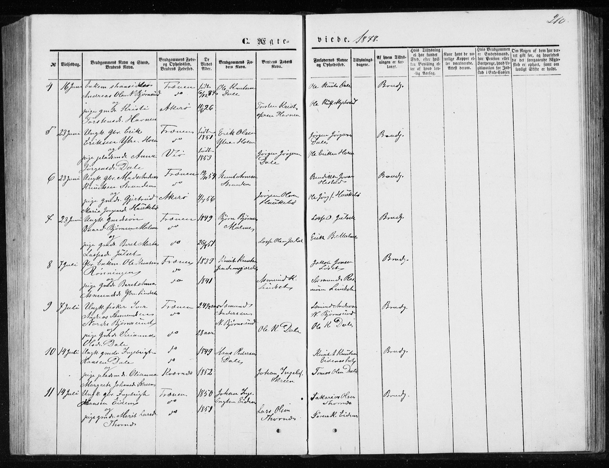 Ministerialprotokoller, klokkerbøker og fødselsregistre - Møre og Romsdal, AV/SAT-A-1454/565/L0754: Parish register (copy) no. 565C03, 1870-1896, p. 210