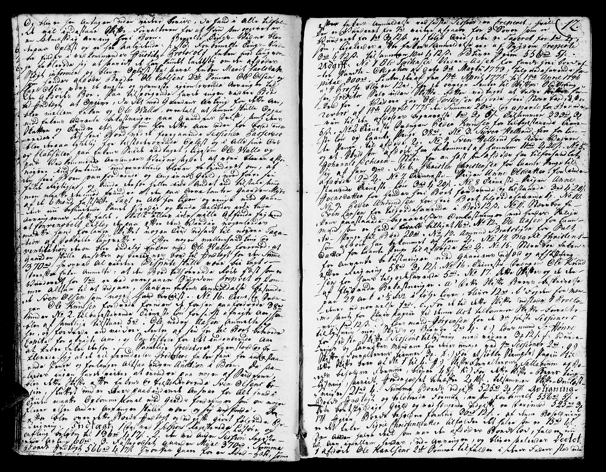 Toten tingrett, AV/SAH-TING-006/J/Ja/L0011: Skifteprotokoll, 1777-1790, p. 11b-12a