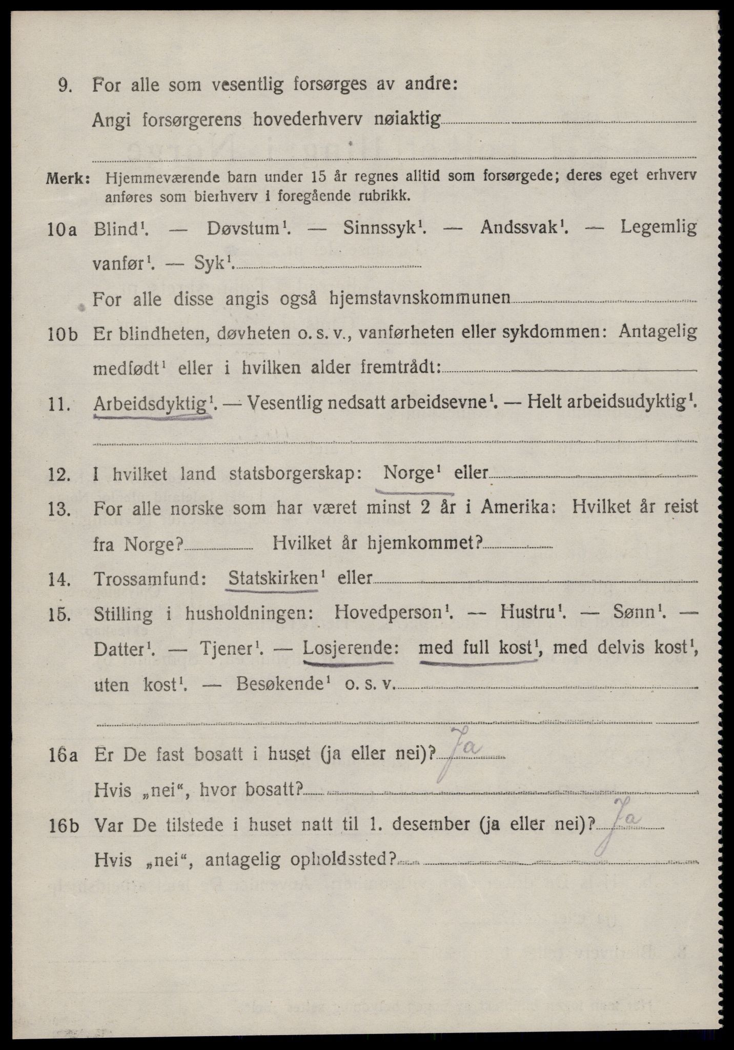 SAT, 1920 census for Grytten, 1920, p. 3159