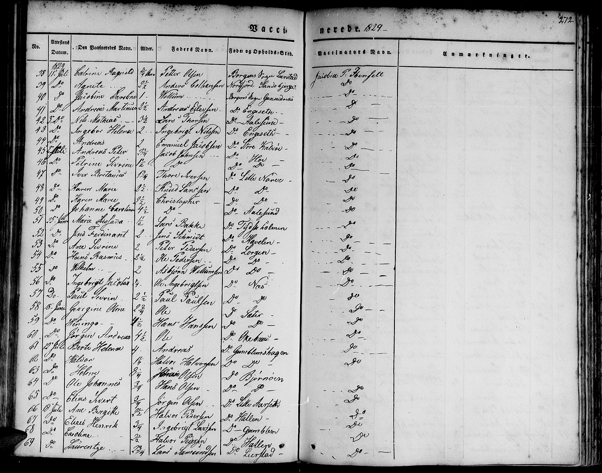 Ministerialprotokoller, klokkerbøker og fødselsregistre - Møre og Romsdal, AV/SAT-A-1454/528/L0395: Parish register (official) no. 528A06, 1828-1839, p. 272