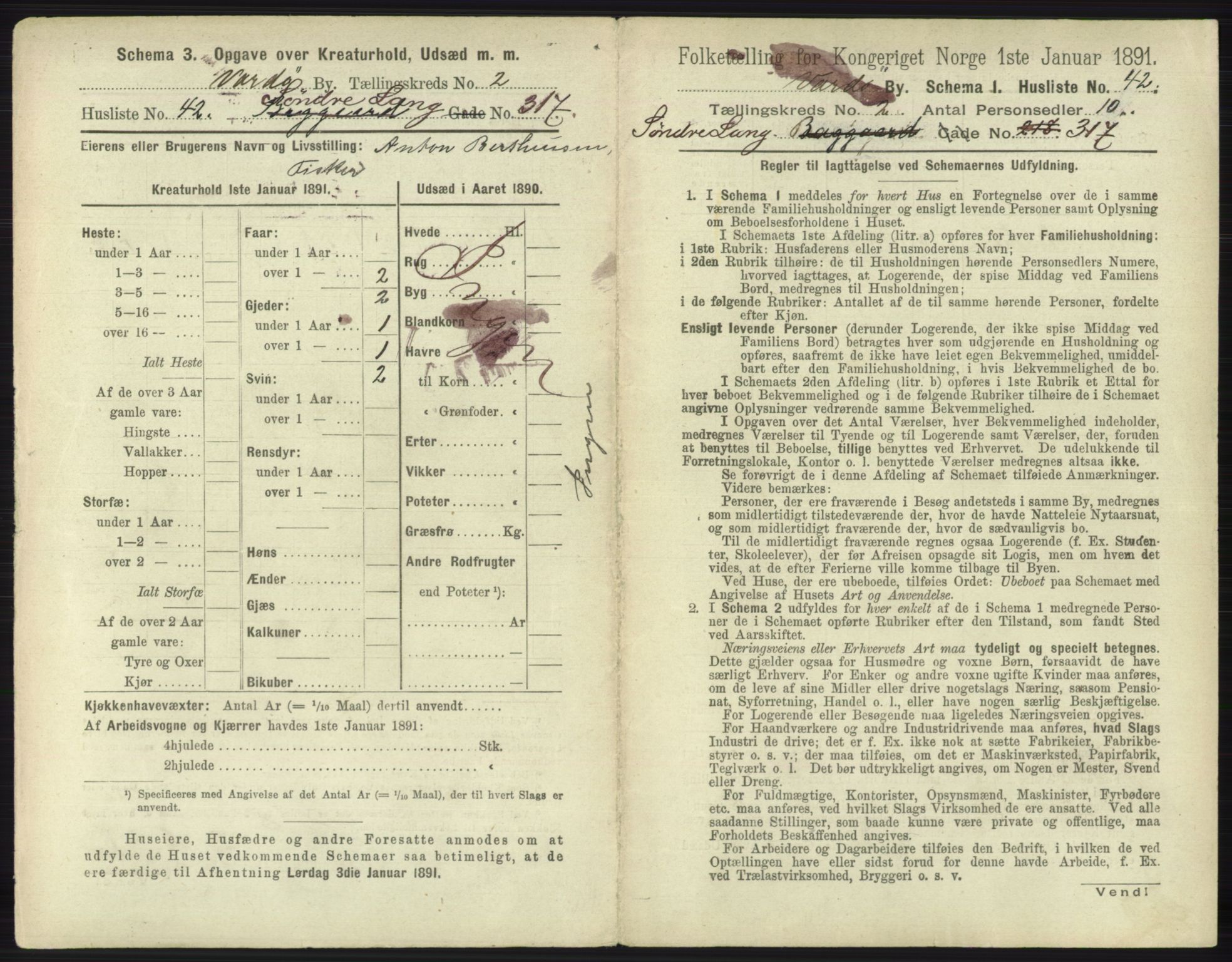 RA, 1891 census for 2002 Vardø, 1891, p. 1074