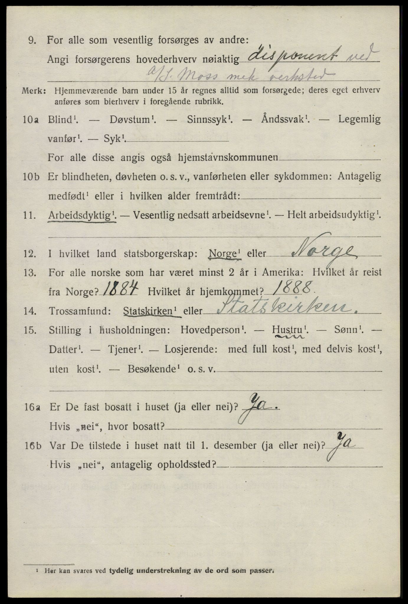 SAO, 1920 census for Moss land district, 1920, p. 1700