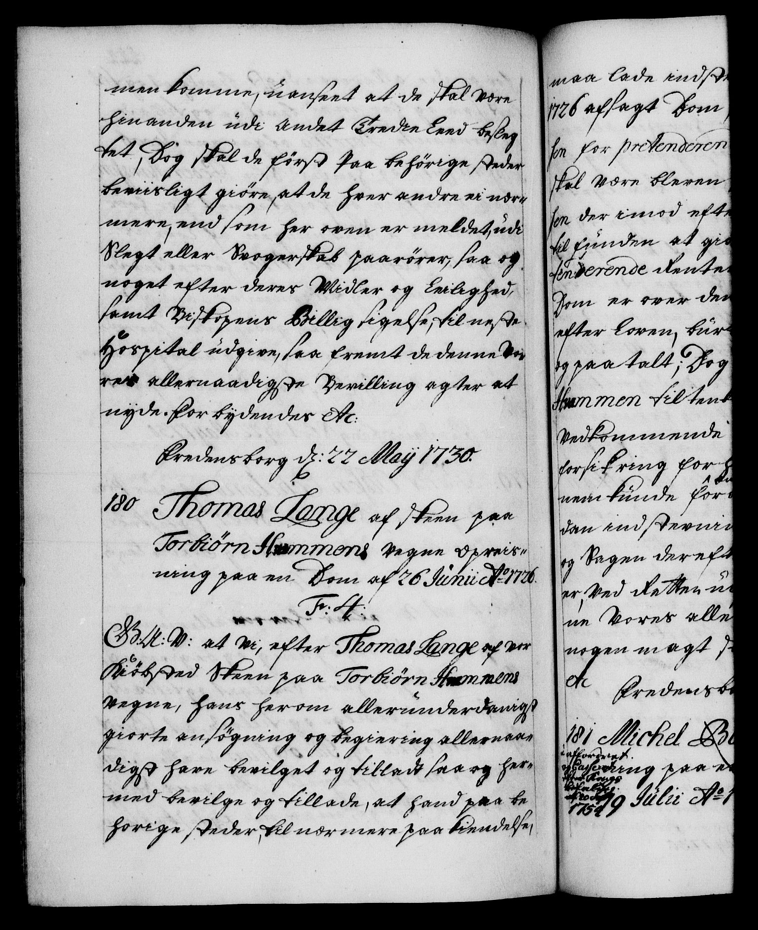 Danske Kanselli 1572-1799, AV/RA-EA-3023/F/Fc/Fca/Fcaa/L0026: Norske registre, 1729-1730, p. 444b