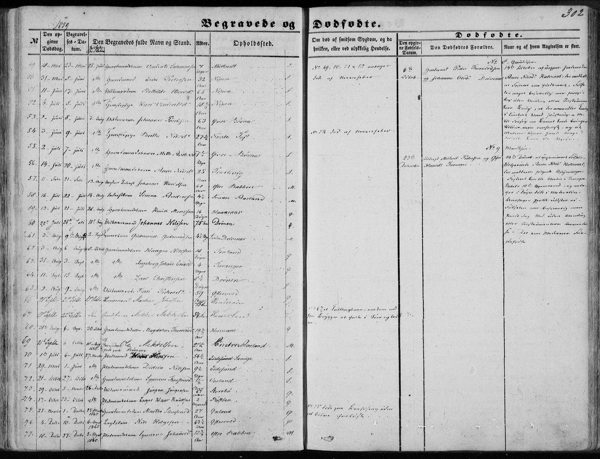 Sund sokneprestembete, AV/SAB-A-99930: Parish register (official) no. A 14, 1850-1866, p. 302