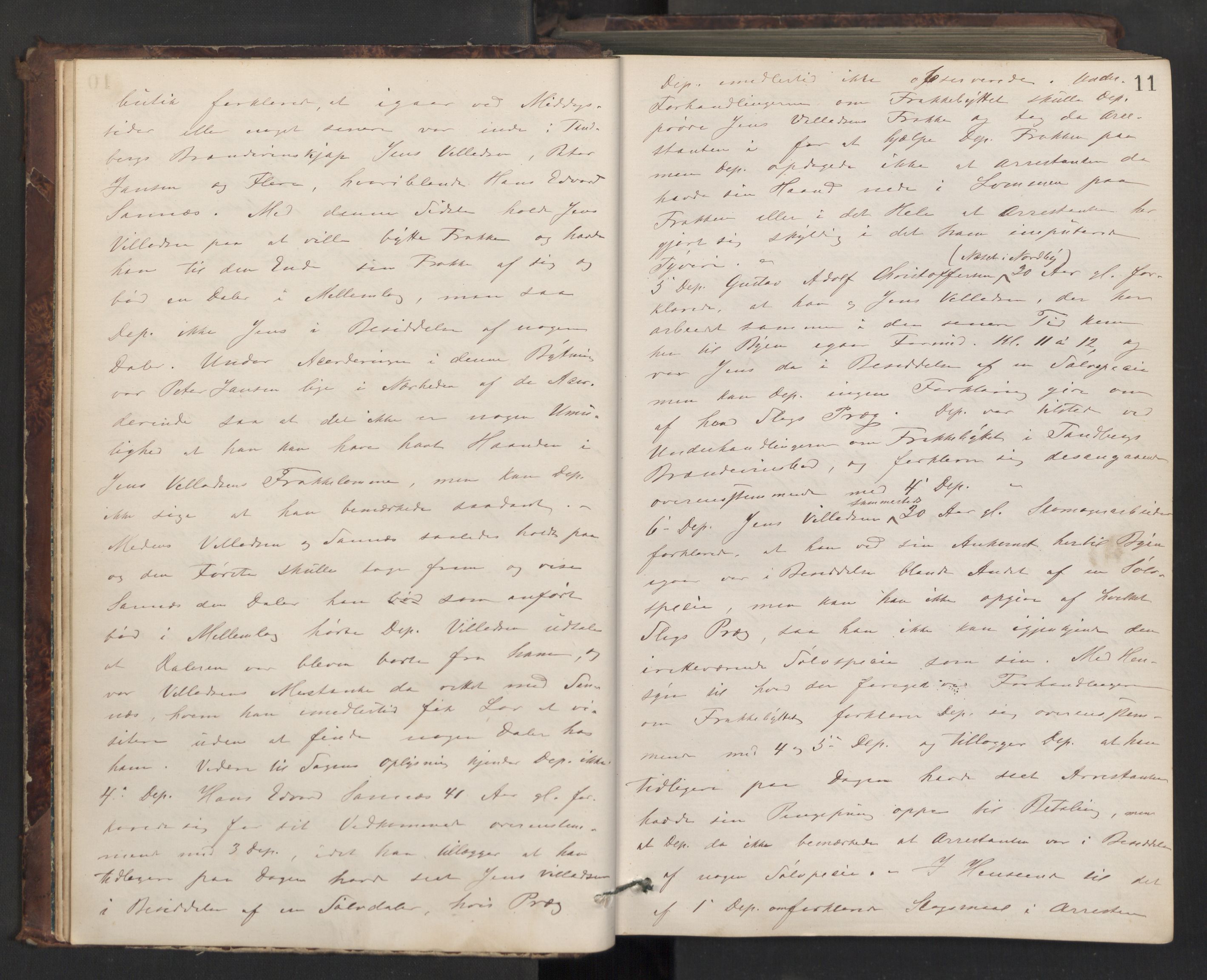 Drøbak byfogd, AV/SAO-A-10144/F/Fb/L0004: Ekstrarettsprotokoll, 1874-1889, p. 10b-11a