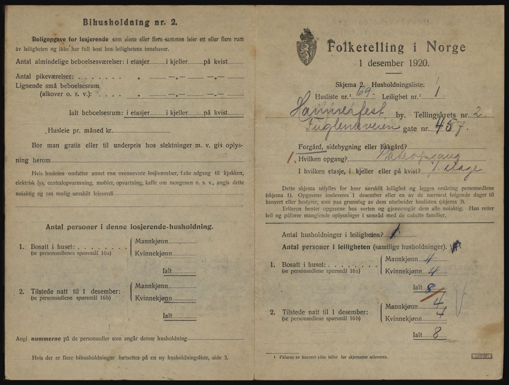 SATØ, 1920 census for Hammerfest, 1920, p. 2068