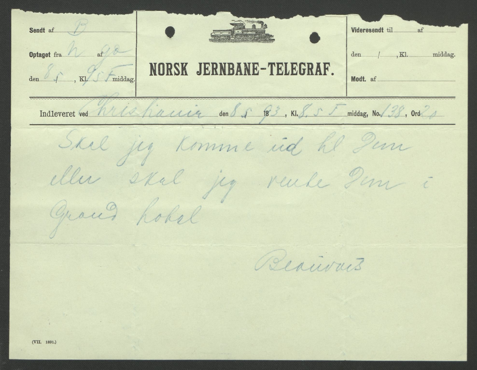 Arbeidskomitéen for Fridtjof Nansens polarekspedisjon, AV/RA-PA-0061/D/L0004: Innk. brev og telegrammer vedr. proviant og utrustning, 1892-1893, p. 617