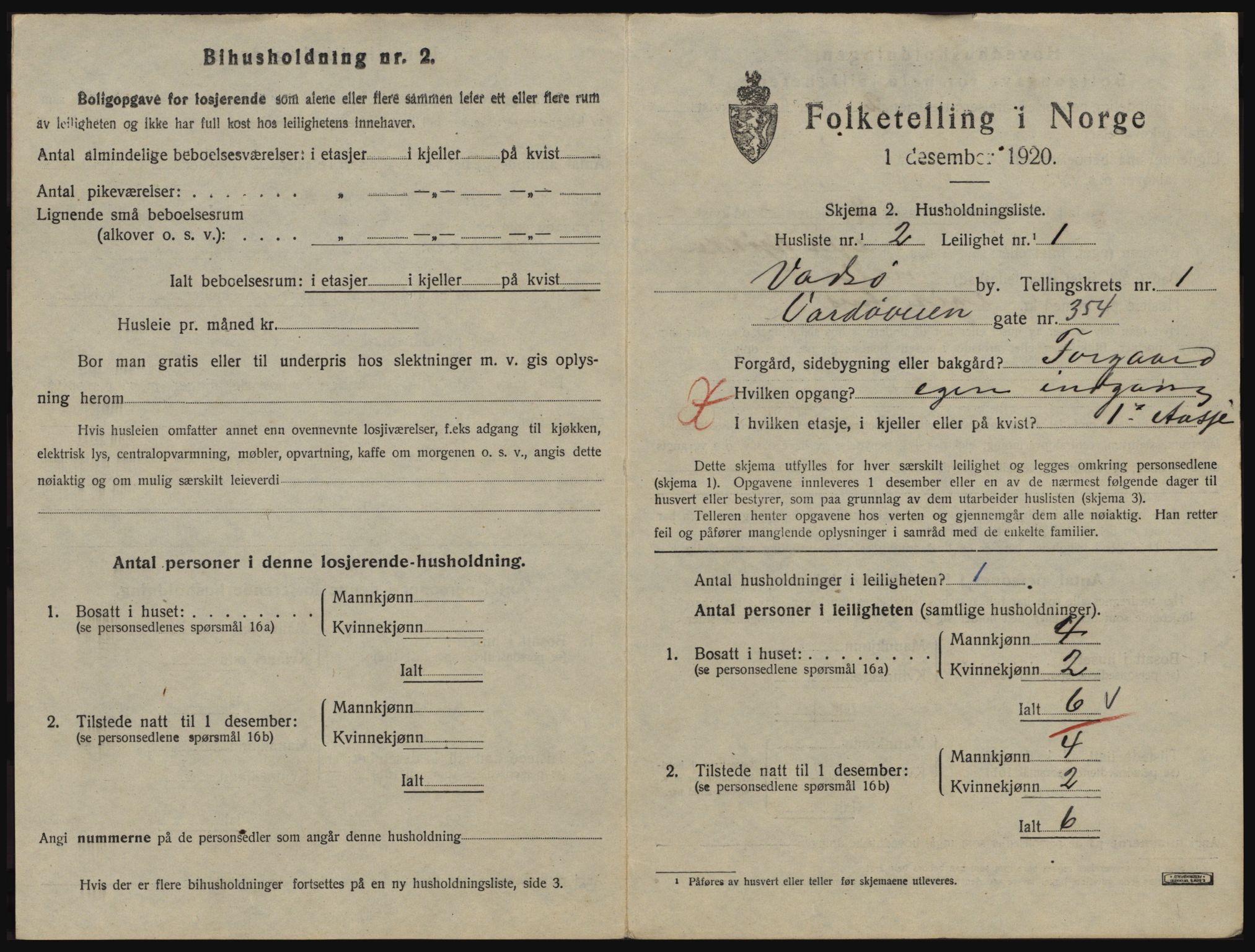 SATØ, 1920 census for Vadsø, 1920, p. 586