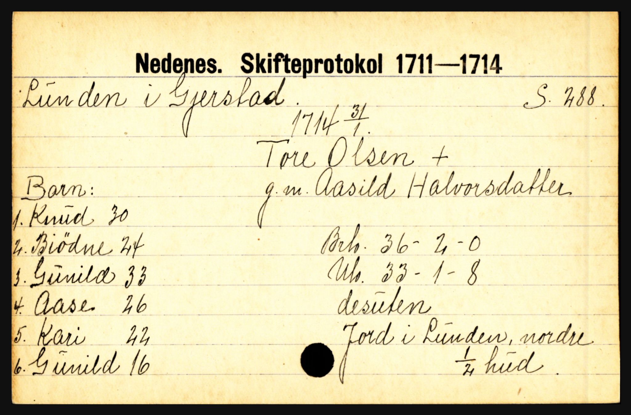 Nedenes sorenskriveri før 1824, SAK/1221-0007/H, p. 18449