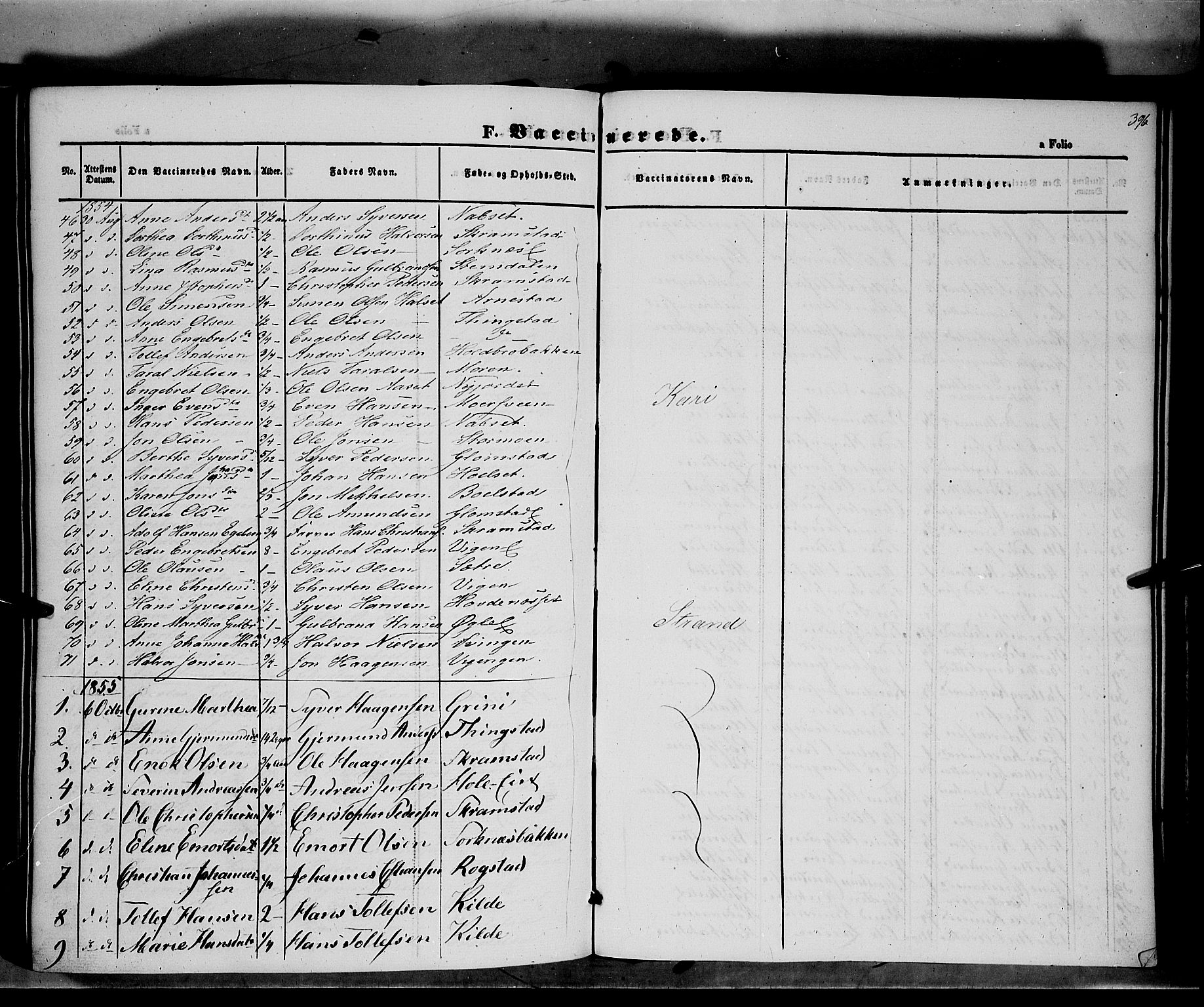 Åmot prestekontor, Hedmark, SAH/PREST-056/H/Ha/Haa/L0006: Parish register (official) no. 6, 1842-1861, p. 396