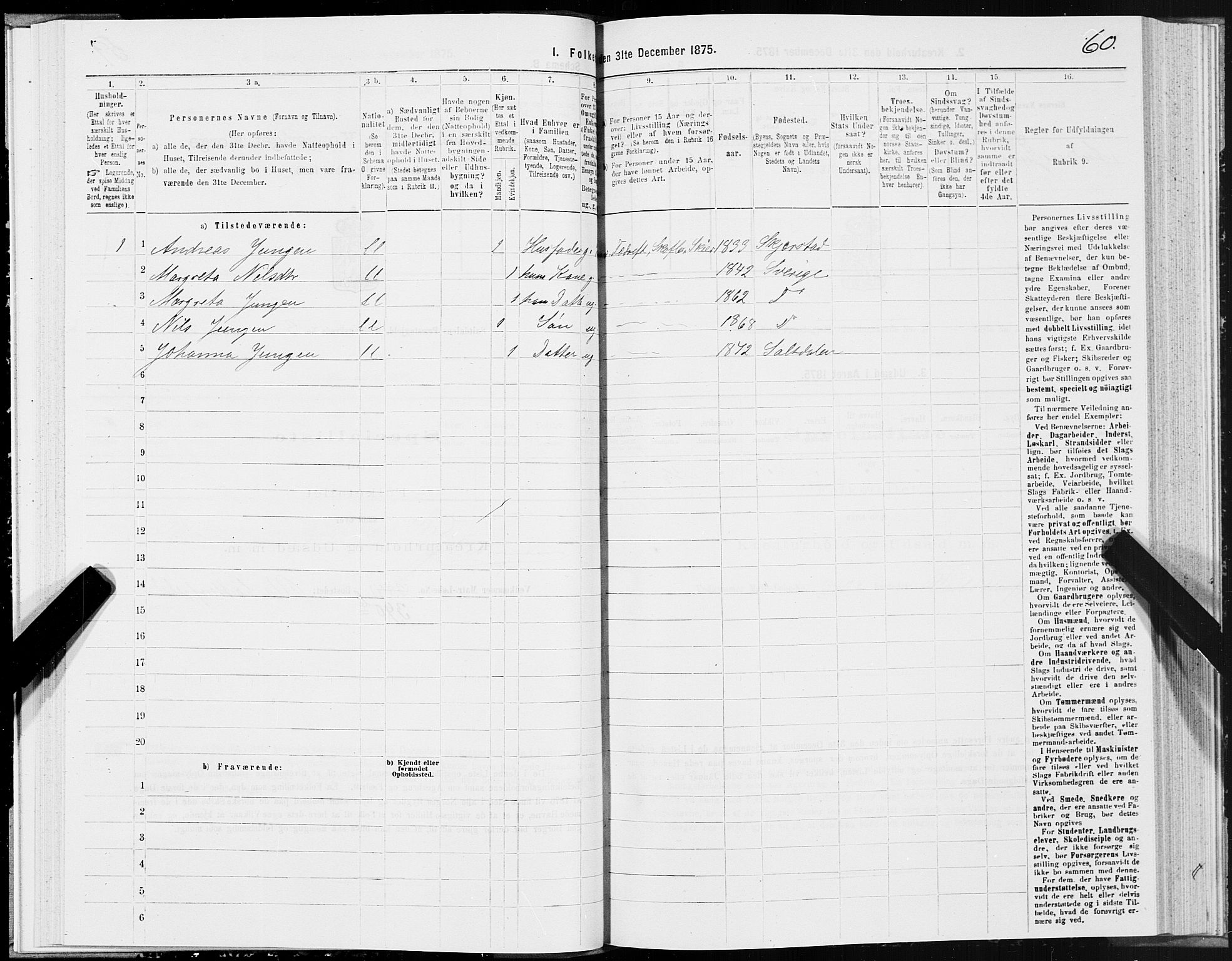 SAT, 1875 census for 1840P Saltdal, 1875, p. 2060