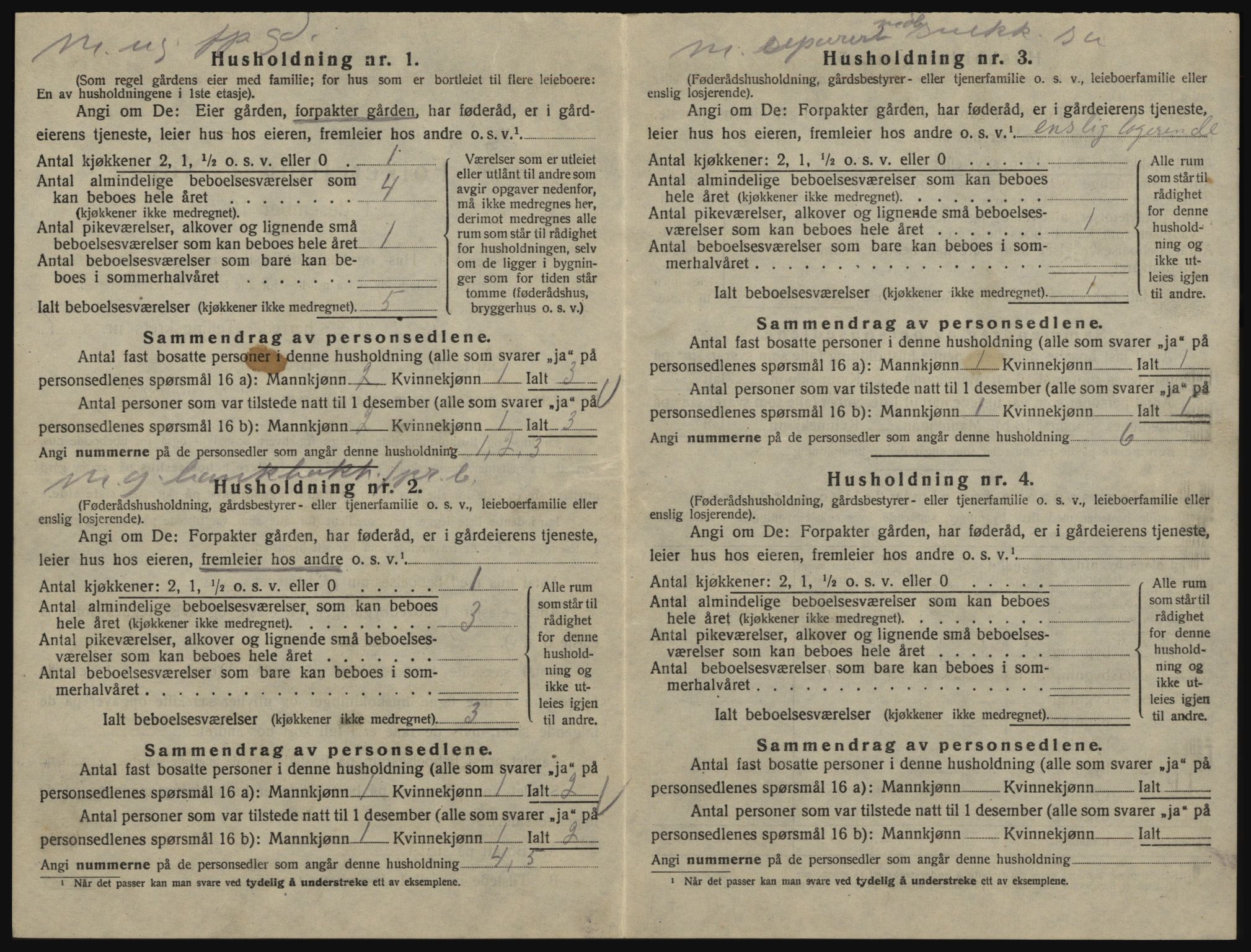 SAO, 1920 census for Glemmen, 1920, p. 1696