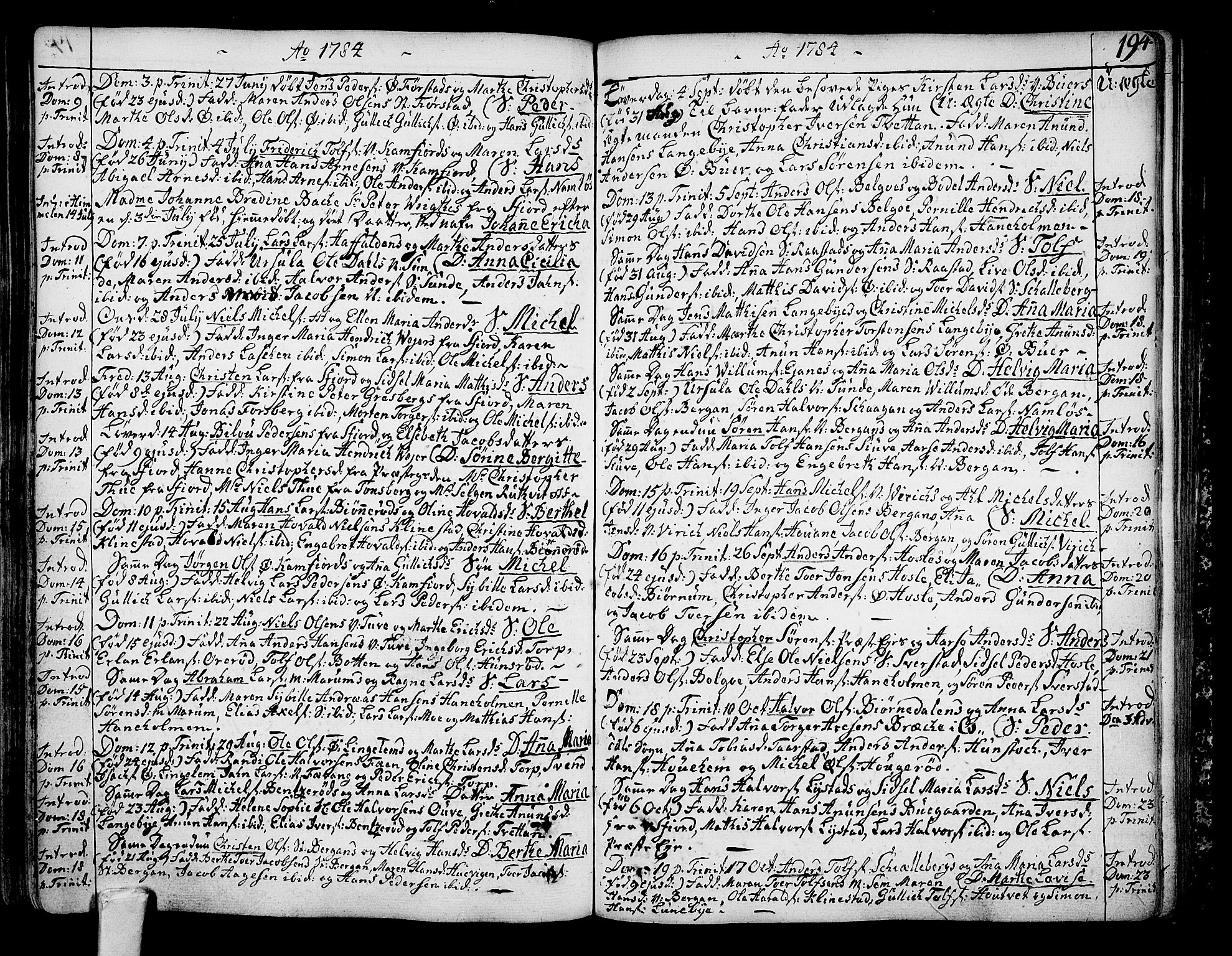 Sandar kirkebøker, SAKO/A-243/F/Fa/L0002: Parish register (official) no. 2, 1733-1788, p. 194