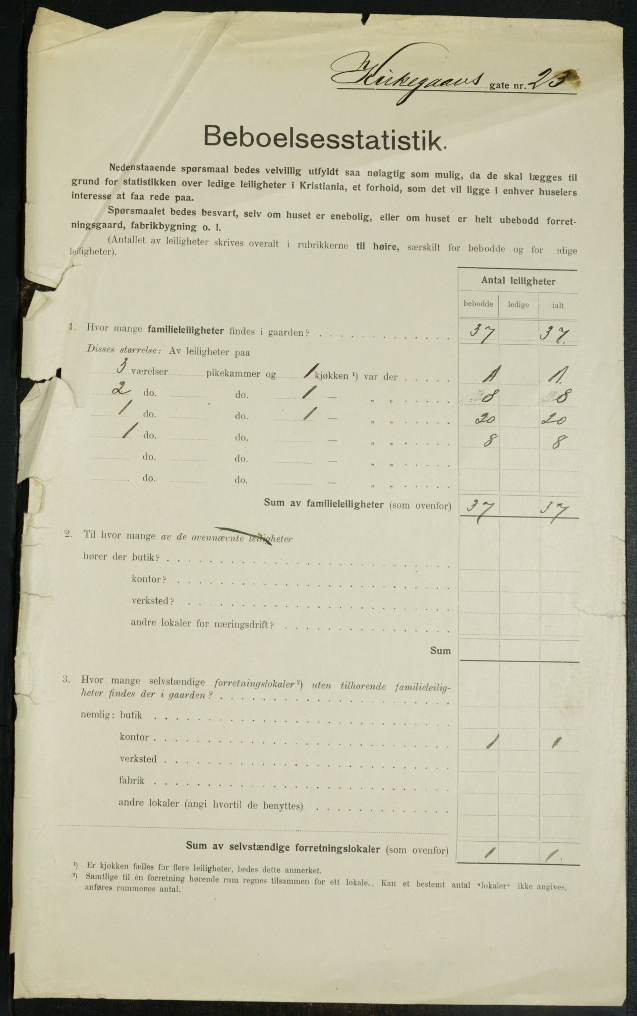 OBA, Municipal Census 1914 for Kristiania, 1914, p. 50839