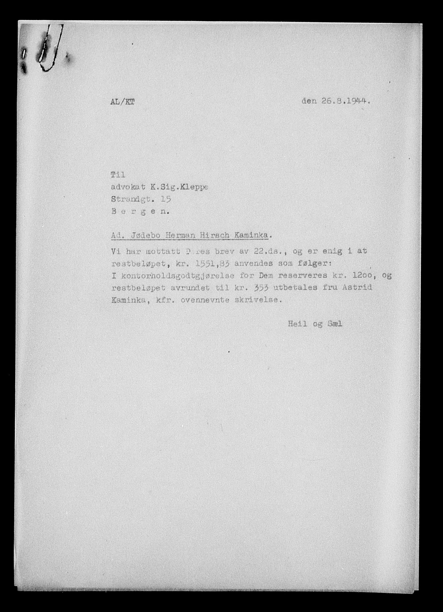 Justisdepartementet, Tilbakeføringskontoret for inndratte formuer, AV/RA-S-1564/H/Hc/Hcd/L1001: --, 1945-1947, p. 177