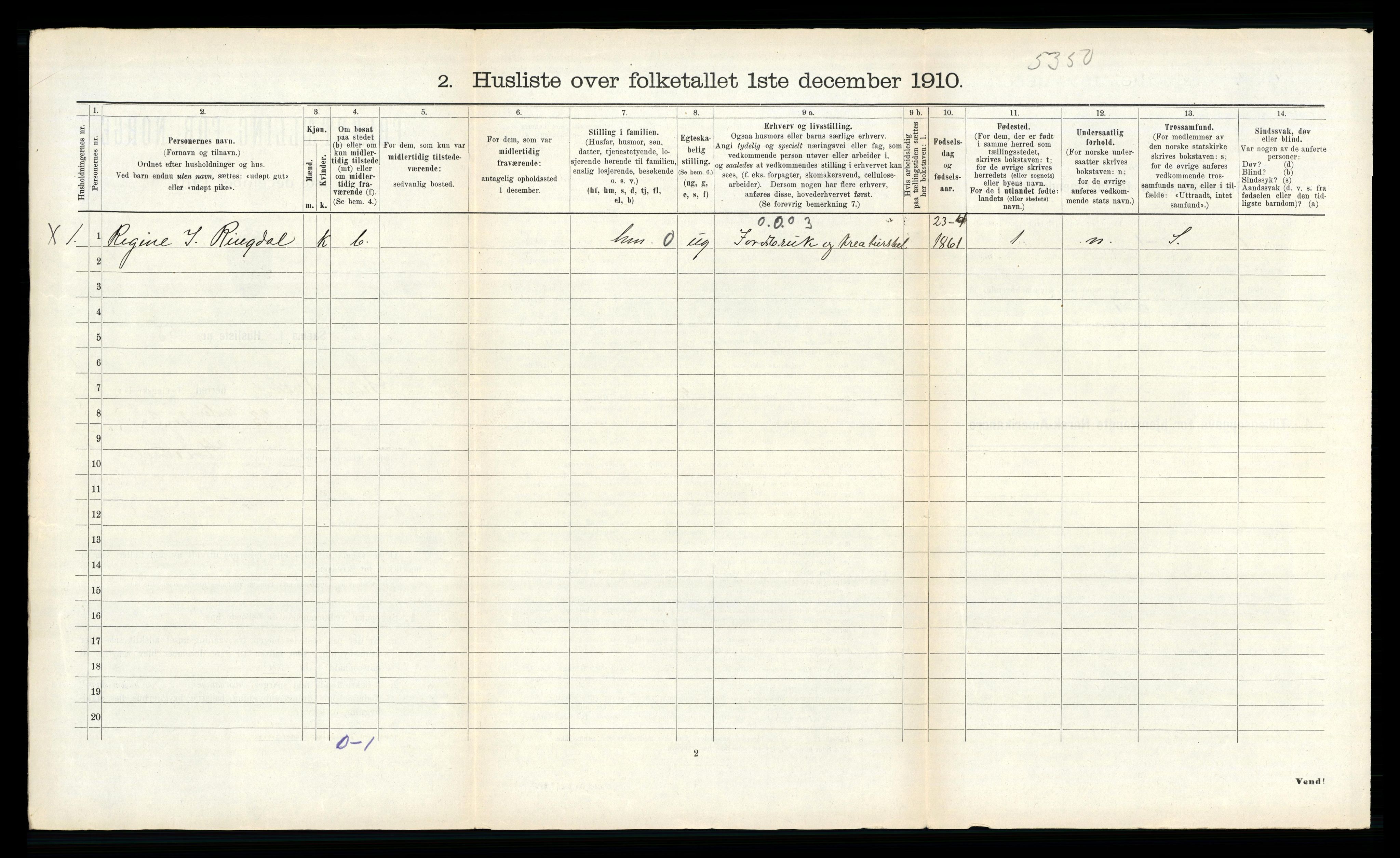 RA, 1910 census for Sunnylven, 1910, p. 147