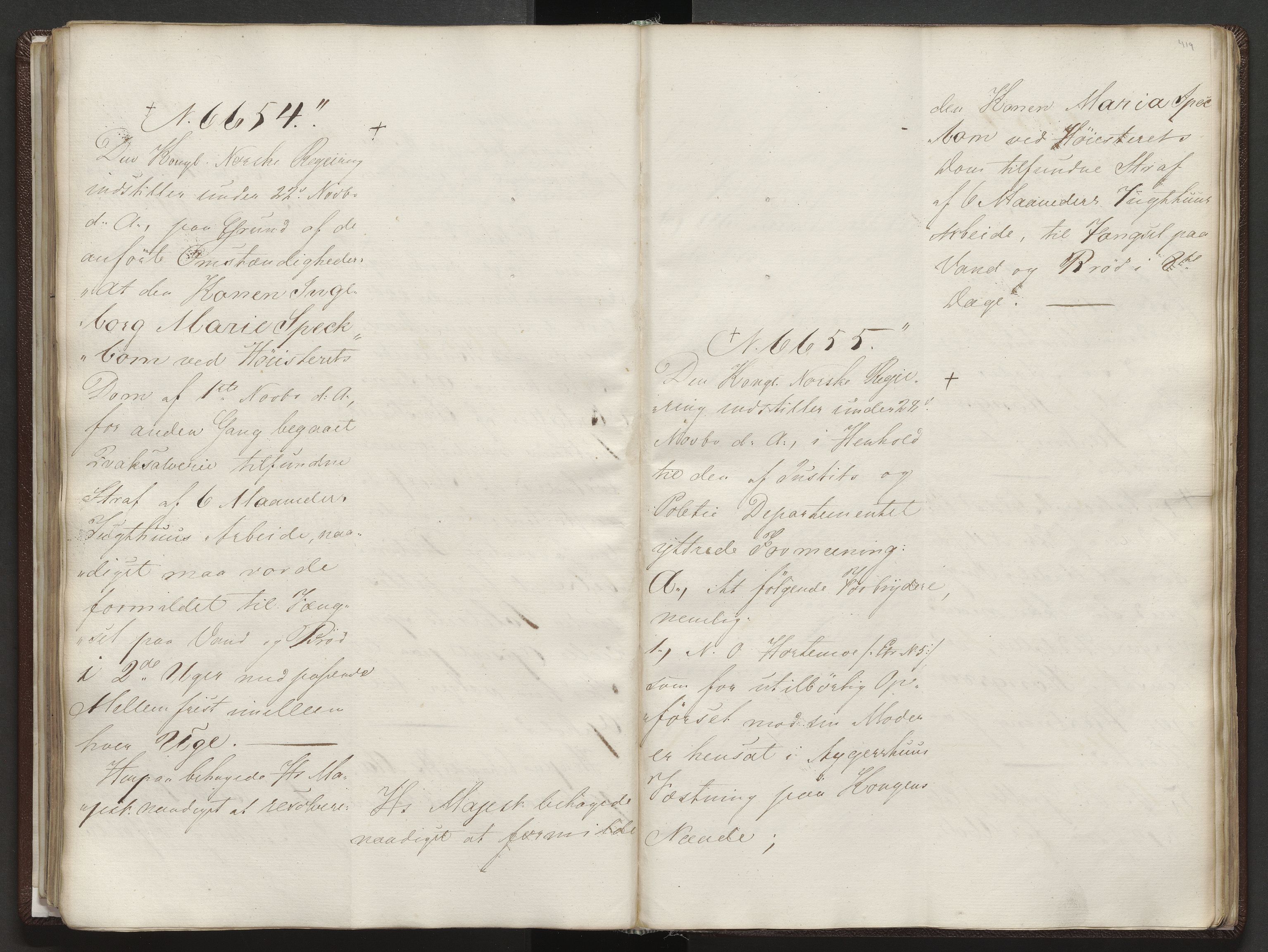Statsrådssekretariatet, AV/RA-S-1001/A/Ab/L0015: Kgl. res. nr. 1-466 og 6645-6719, 2. halvår III, 1822, p. 419
