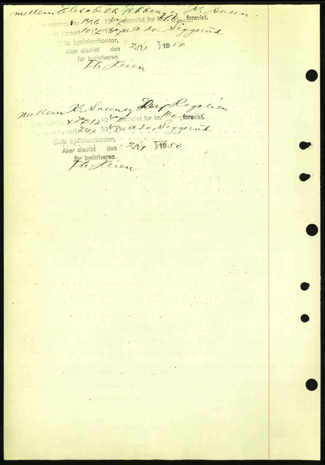 Oslo byskriverembete, AV/SAO-A-10227/G/Gb/Gbd/Gbda/L0017: Mortgage book no. A215, 1949-1950, Diary no: : 859/1950