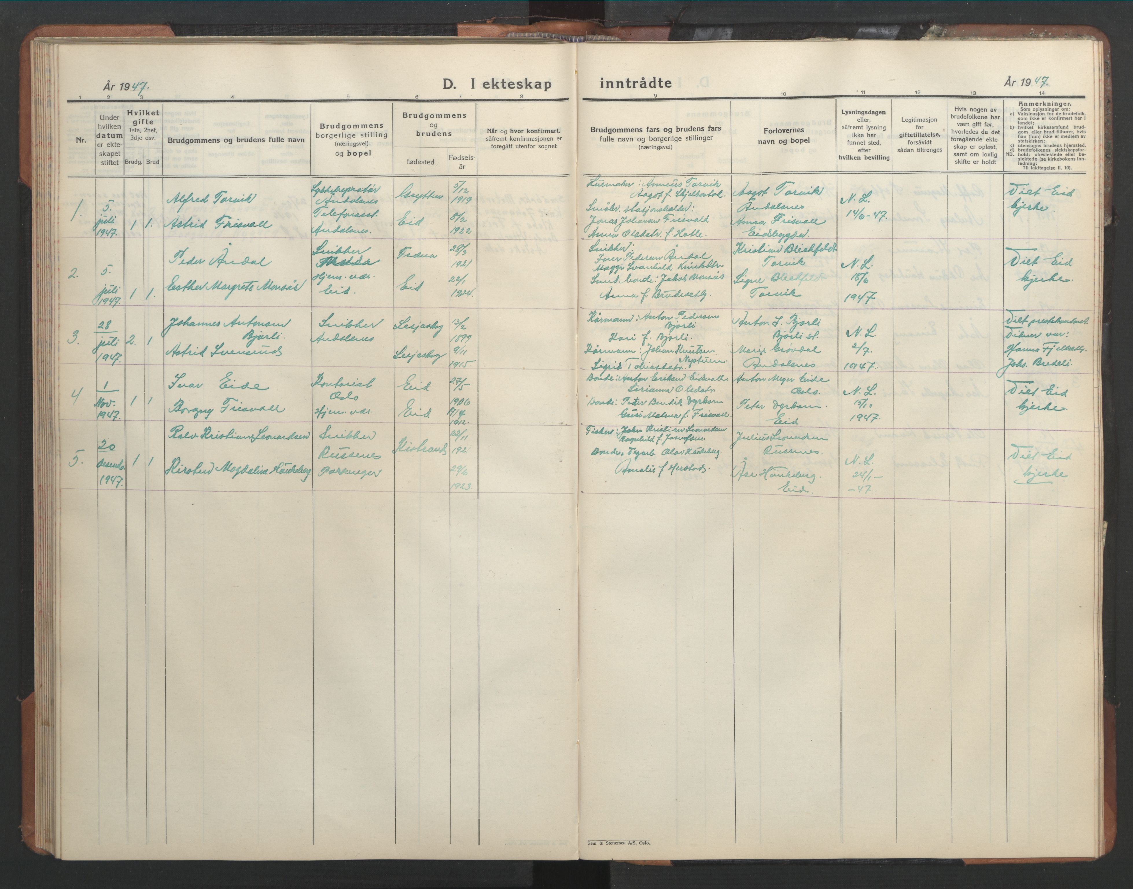 Ministerialprotokoller, klokkerbøker og fødselsregistre - Møre og Romsdal, AV/SAT-A-1454/542/L0559: Parish register (copy) no. 542C02, 1932-1952