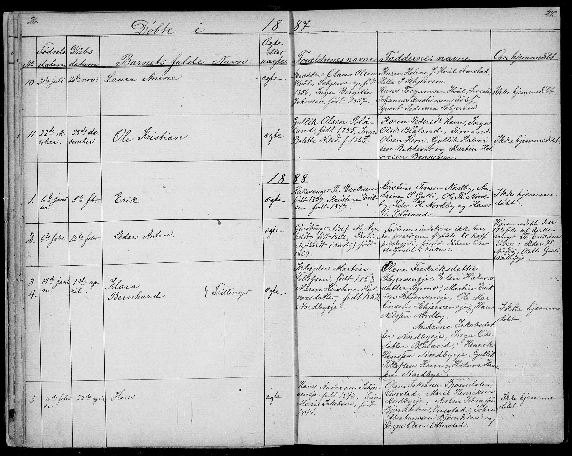 Lardal kirkebøker, AV/SAKO-A-350/G/Gb/L0001: Parish register (copy) no. II 1, 1864-1899, p. 26-27