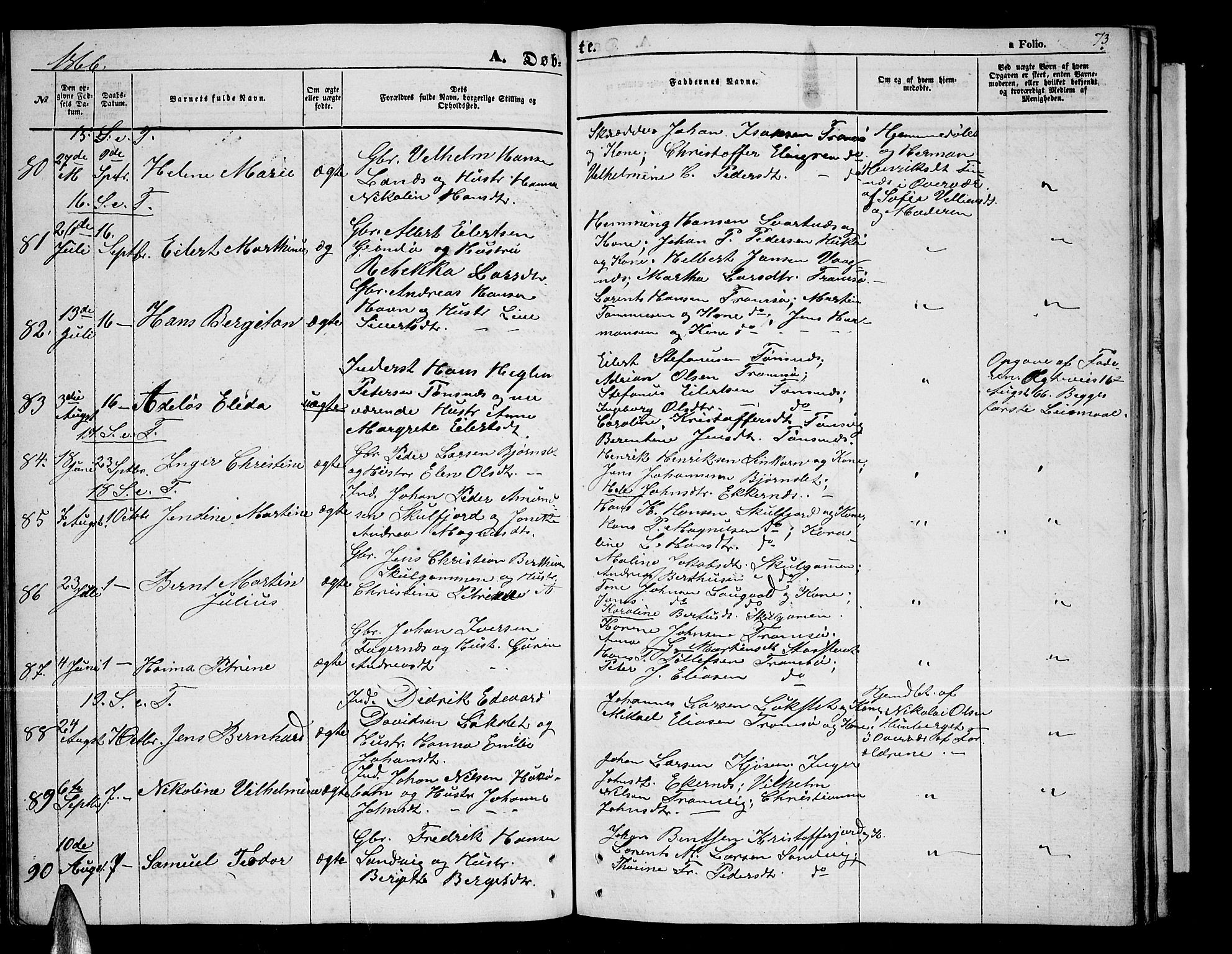 Tromsøysund sokneprestkontor, AV/SATØ-S-1304/G/Gb/L0001klokker: Parish register (copy) no. 1, 1857-1869, p. 73