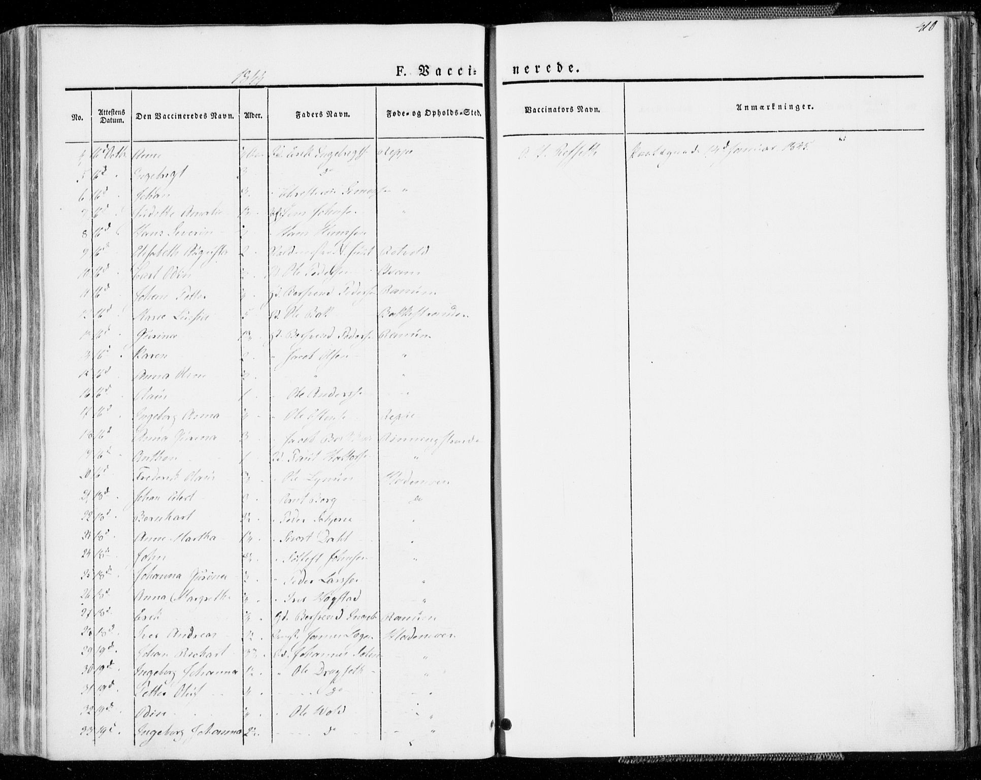Ministerialprotokoller, klokkerbøker og fødselsregistre - Sør-Trøndelag, SAT/A-1456/606/L0290: Parish register (official) no. 606A05, 1841-1847, p. 410