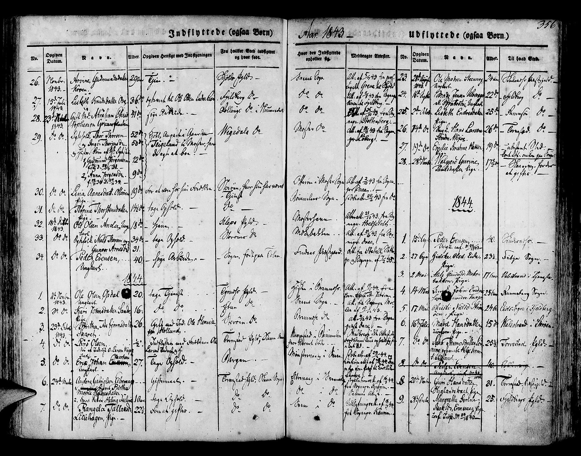 Finnås sokneprestembete, SAB/A-99925/H/Ha/Haa/Haaa/L0006: Parish register (official) no. A 6, 1836-1850, p. 356