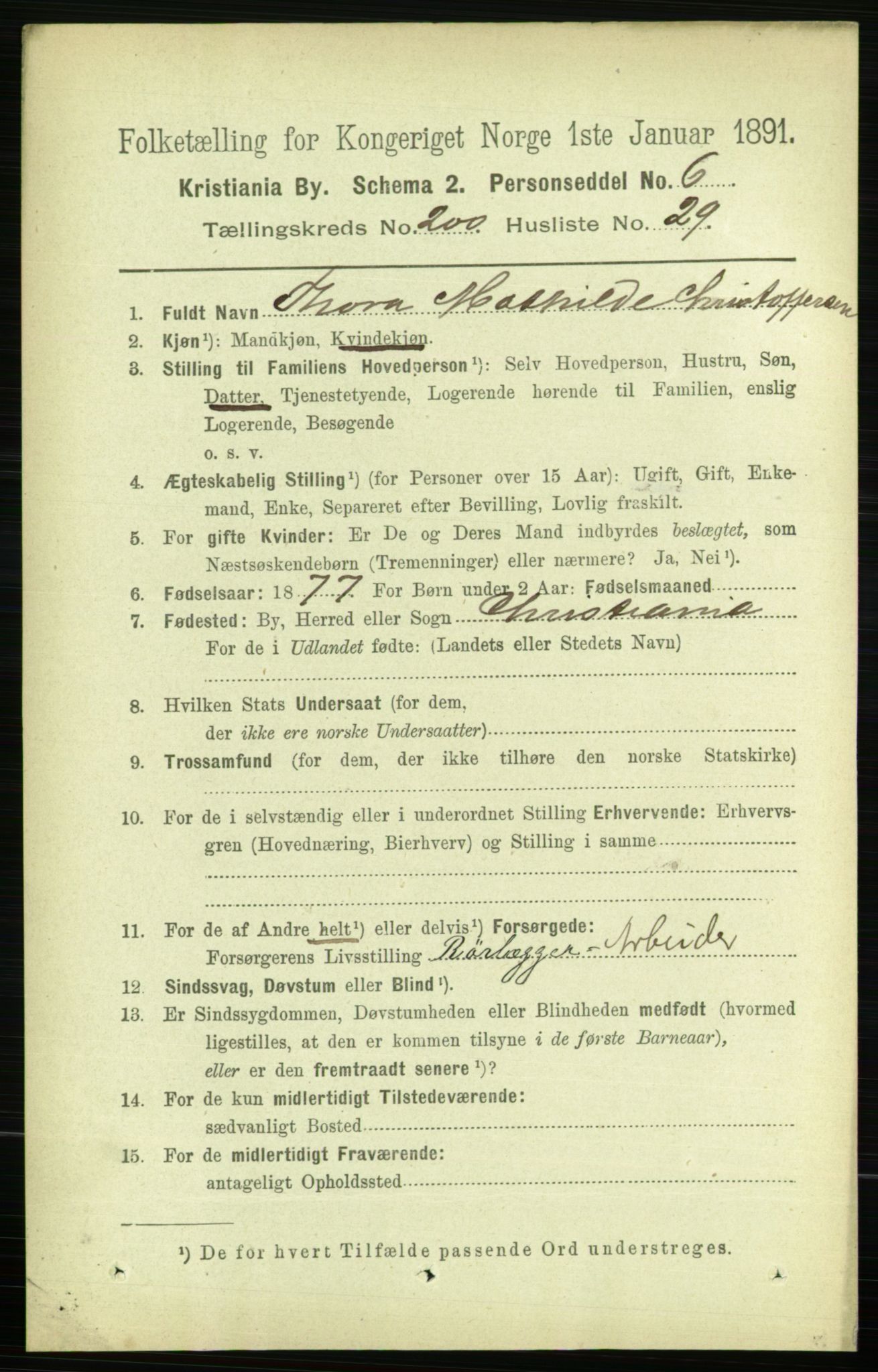 RA, 1891 census for 0301 Kristiania, 1891, p. 120641