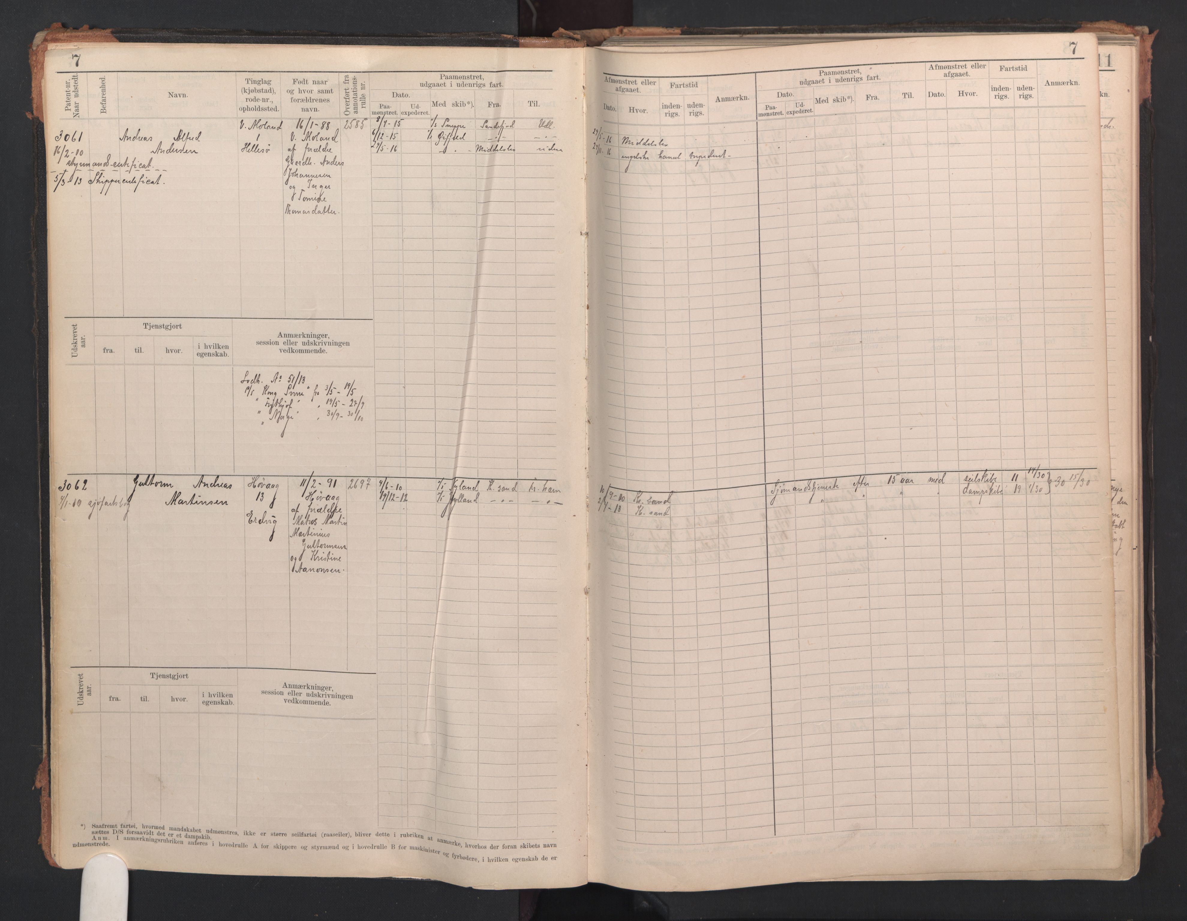 Lillesand mønstringskrets, AV/SAK-2031-0014/F/Fb/L0006: Hovedrulle A nr 3049-3634, W-15, 1913-1946, p. 10