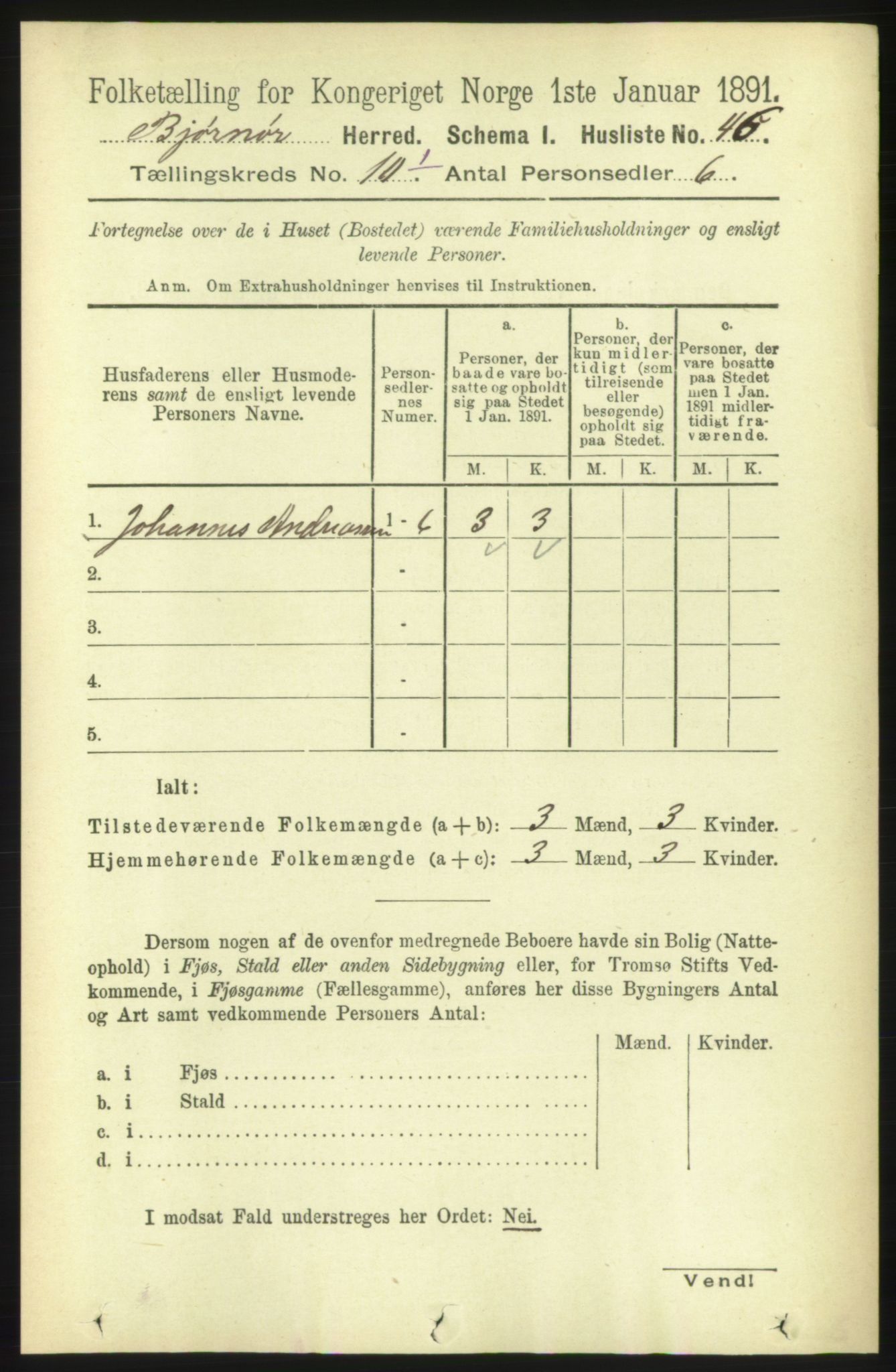 RA, 1891 census for 1632 Bjørnør, 1891, p. 4131