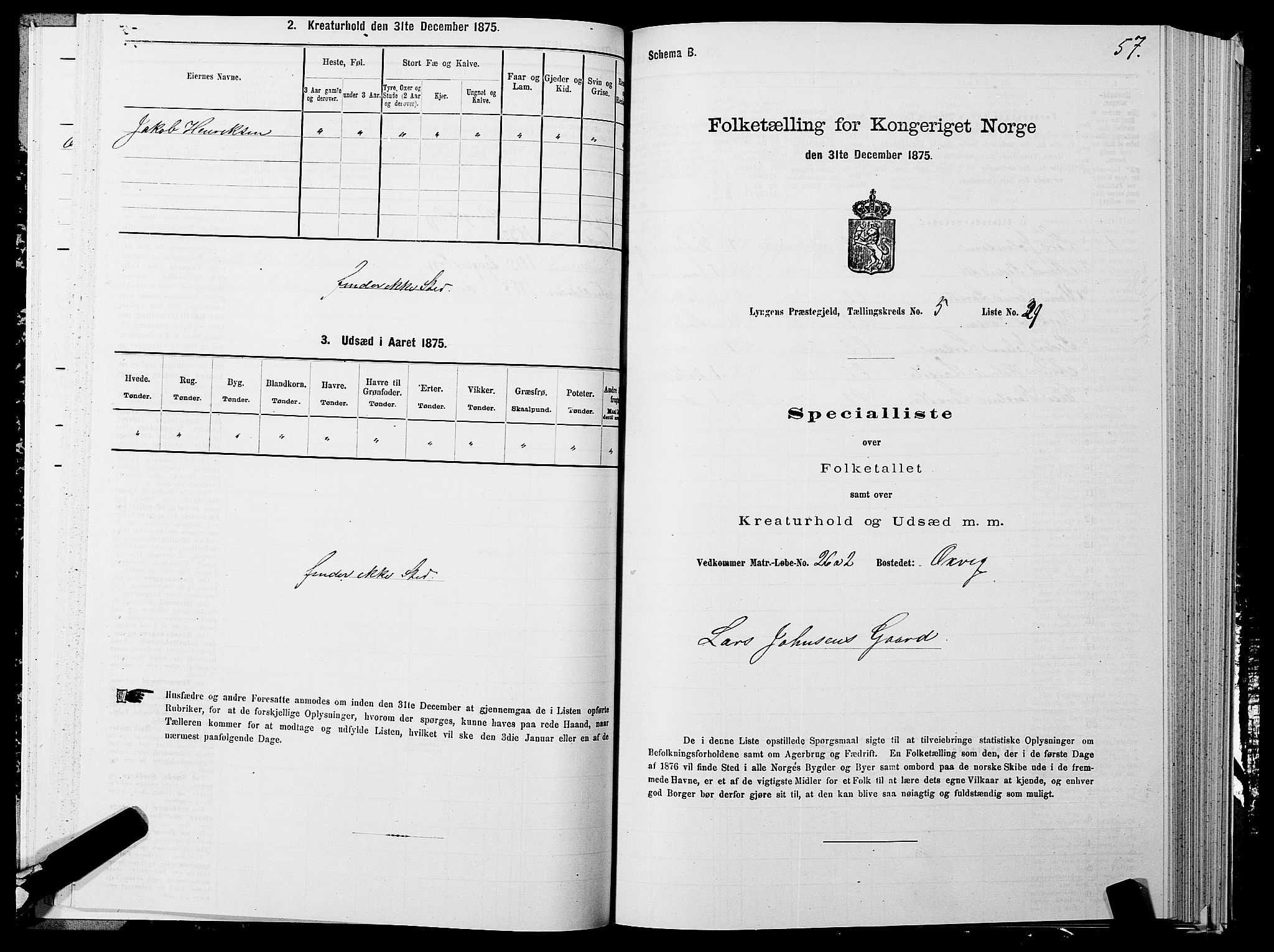 SATØ, 1875 census for 1938P Lyngen, 1875, p. 5057