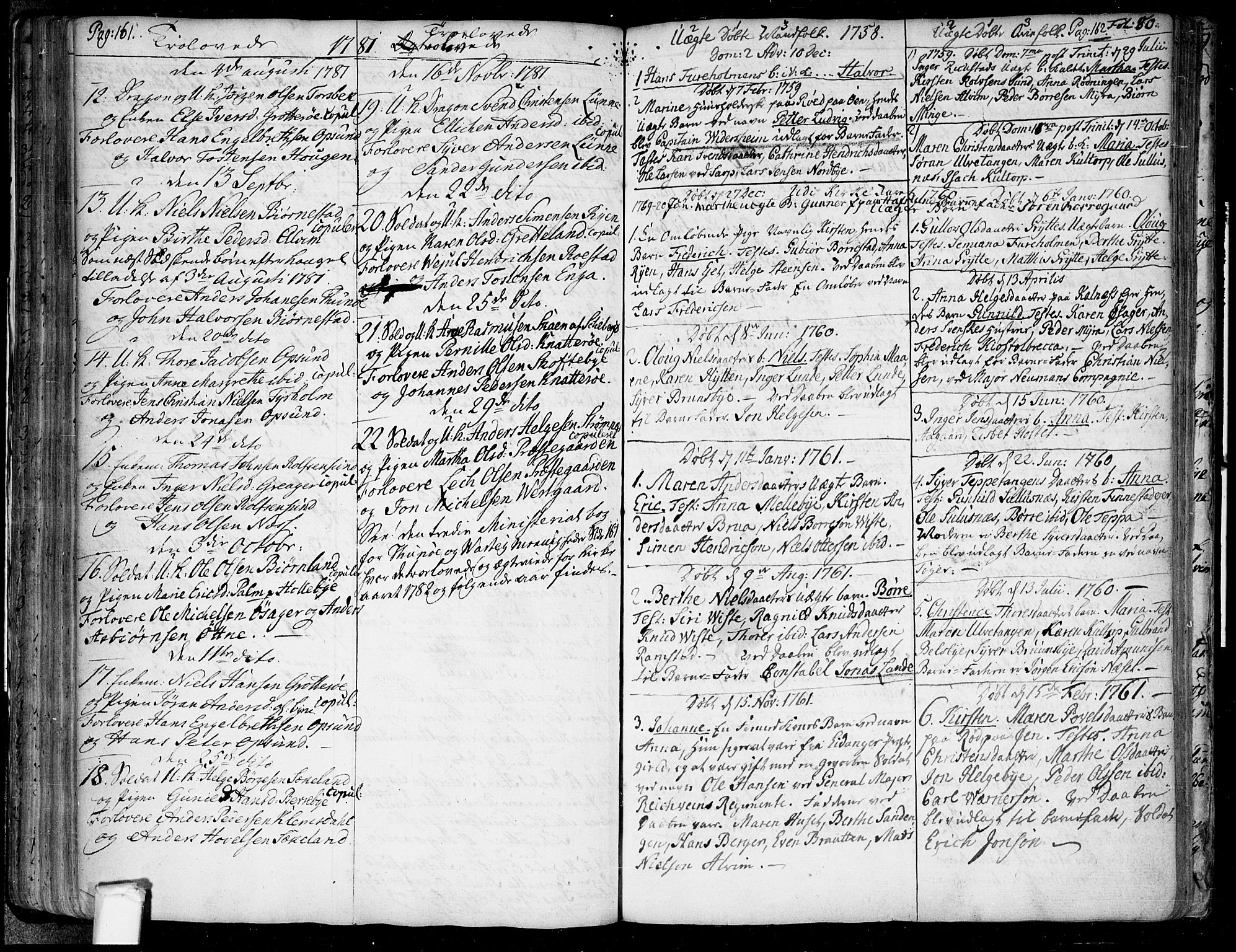 Tune prestekontor Kirkebøker, SAO/A-2007/F/Fa/L0002: Parish register (official) no. 2, 1758-1781, p. 161-162