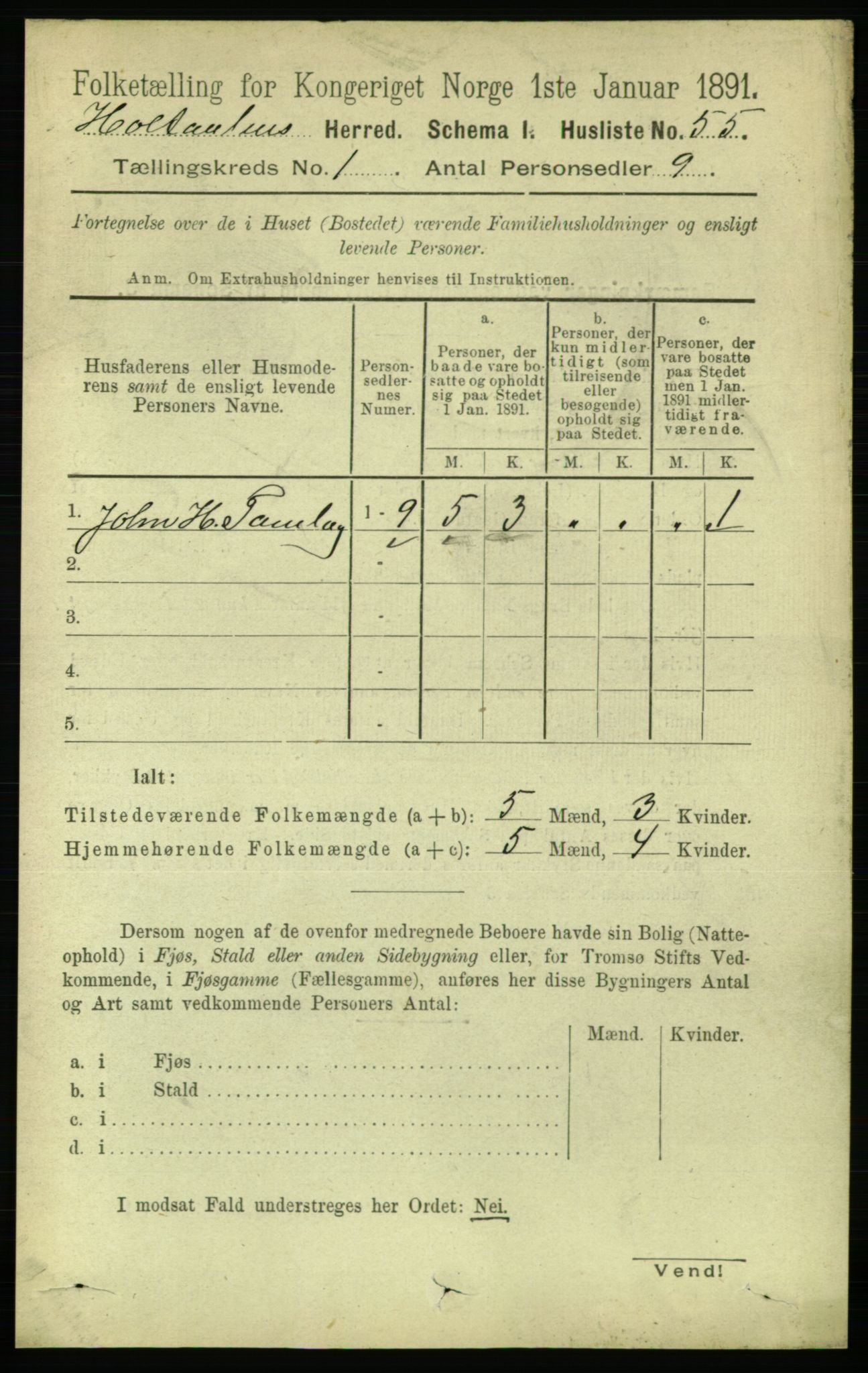 RA, 1891 census for 1645 Haltdalen, 1891, p. 70