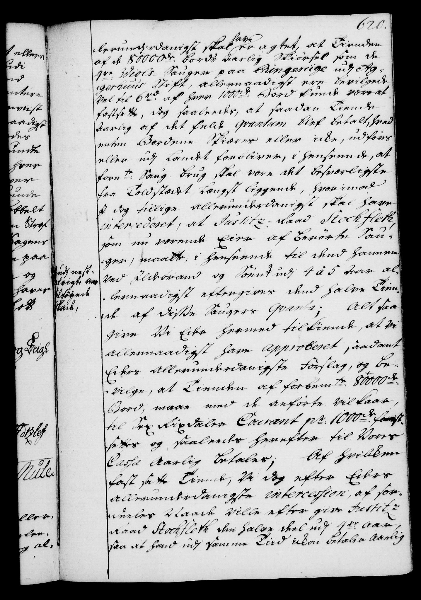 Rentekammeret, Kammerkanselliet, RA/EA-3111/G/Gg/Gga/L0004: Norsk ekspedisjonsprotokoll med register (merket RK 53.4), 1734-1741, p. 620