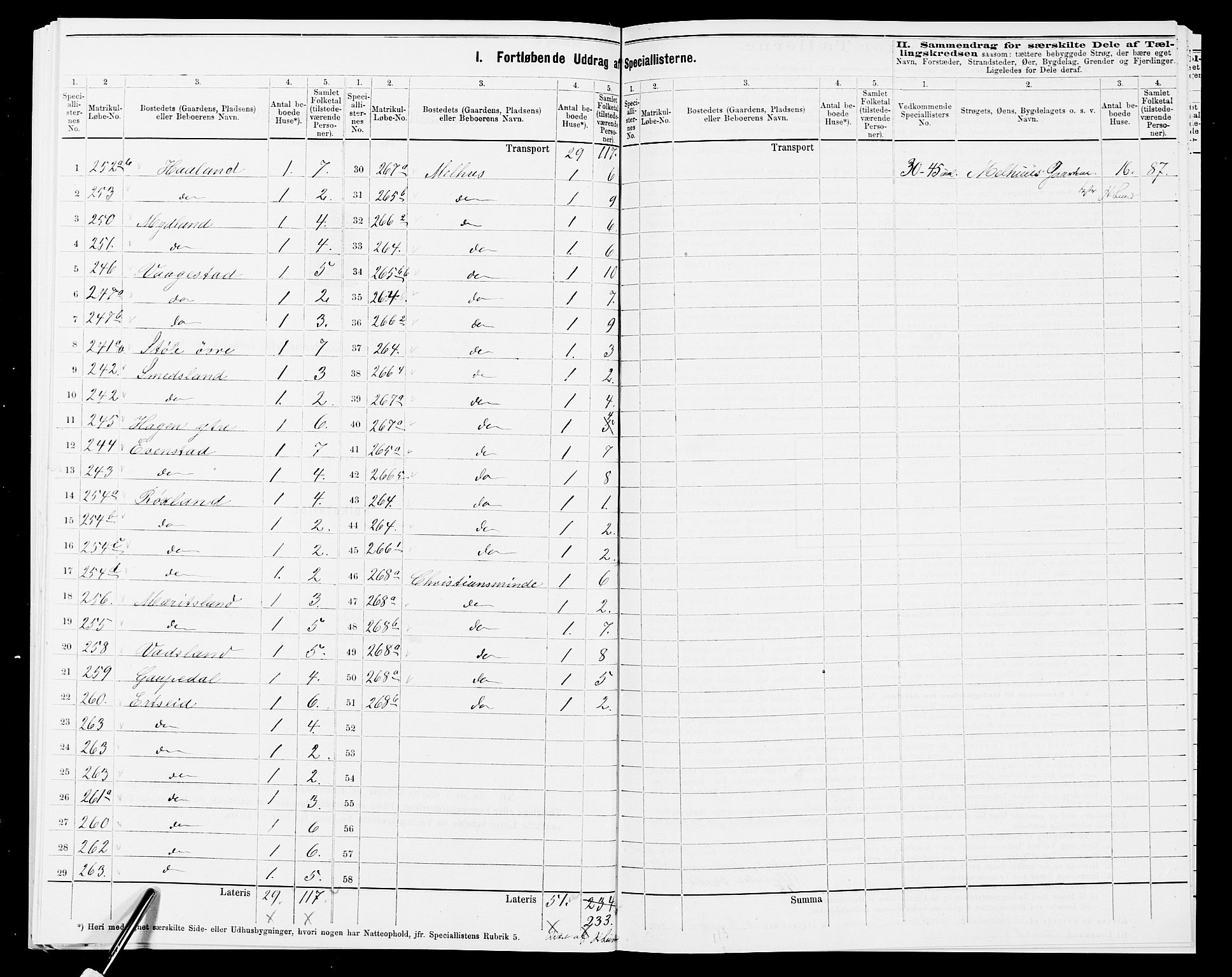 SAK, 1875 census for 1029P Sør-Audnedal, 1875, p. 46