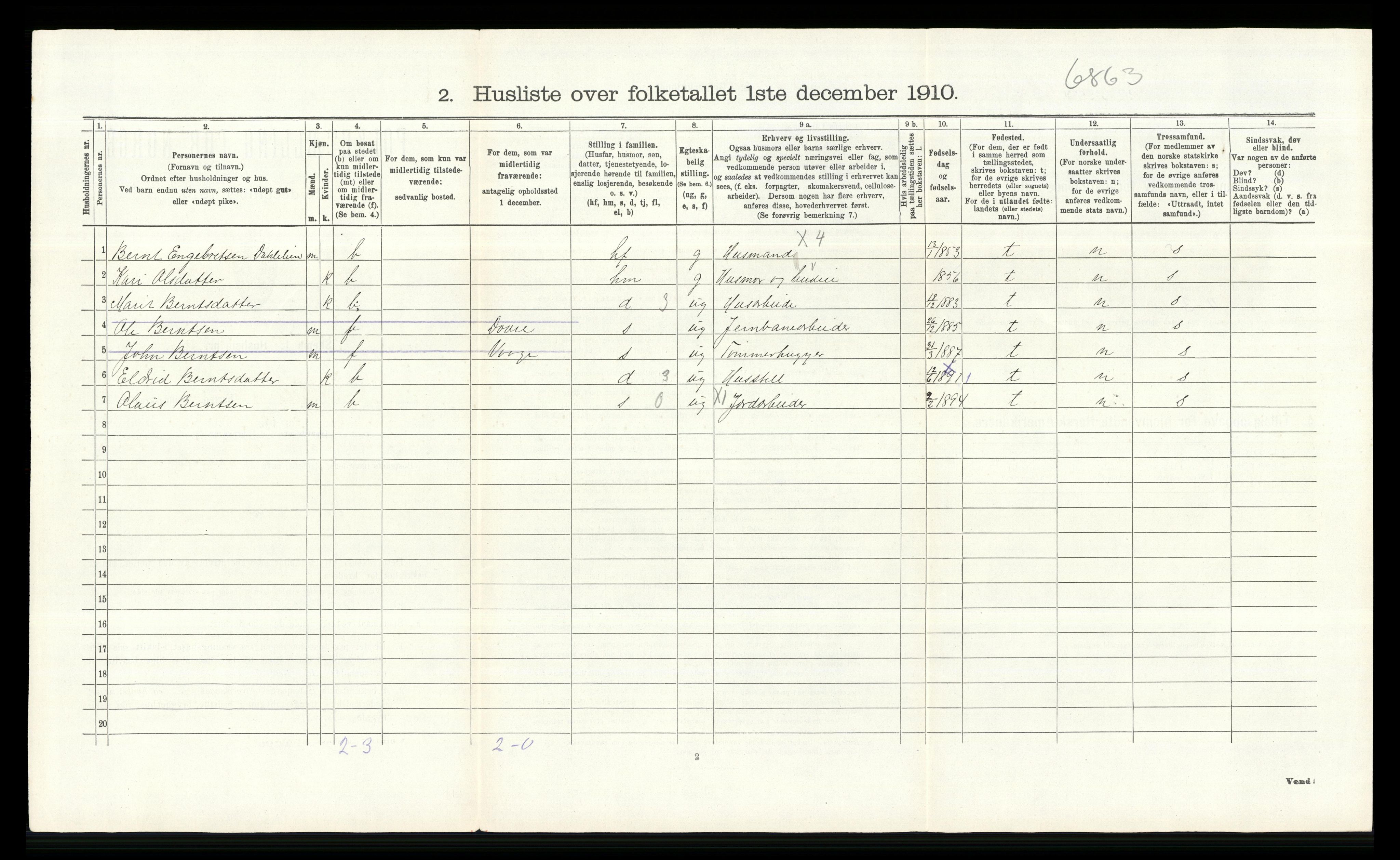 RA, 1910 census for Sel, 1910, p. 125