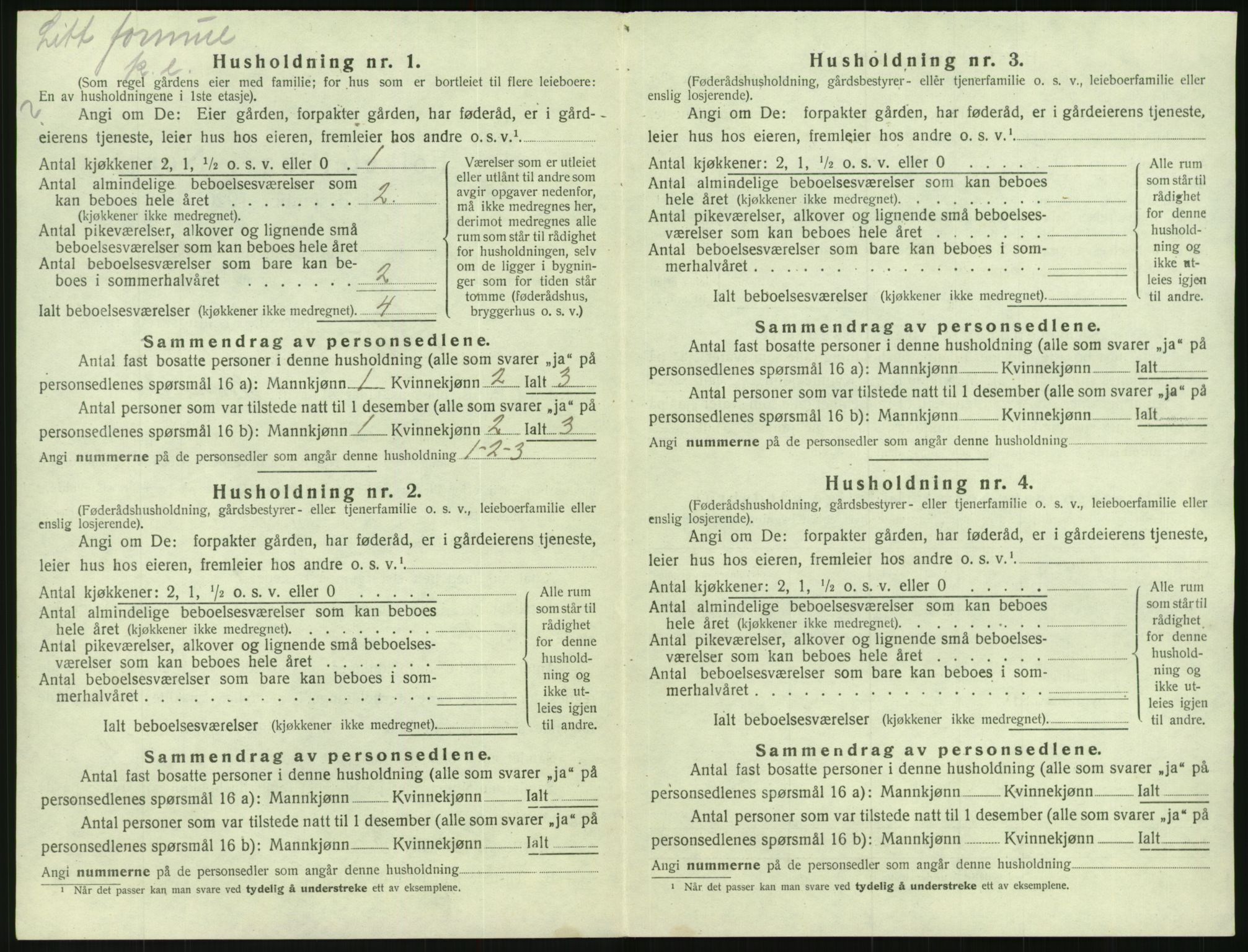 SAK, 1920 census for Mykland, 1920, p. 241