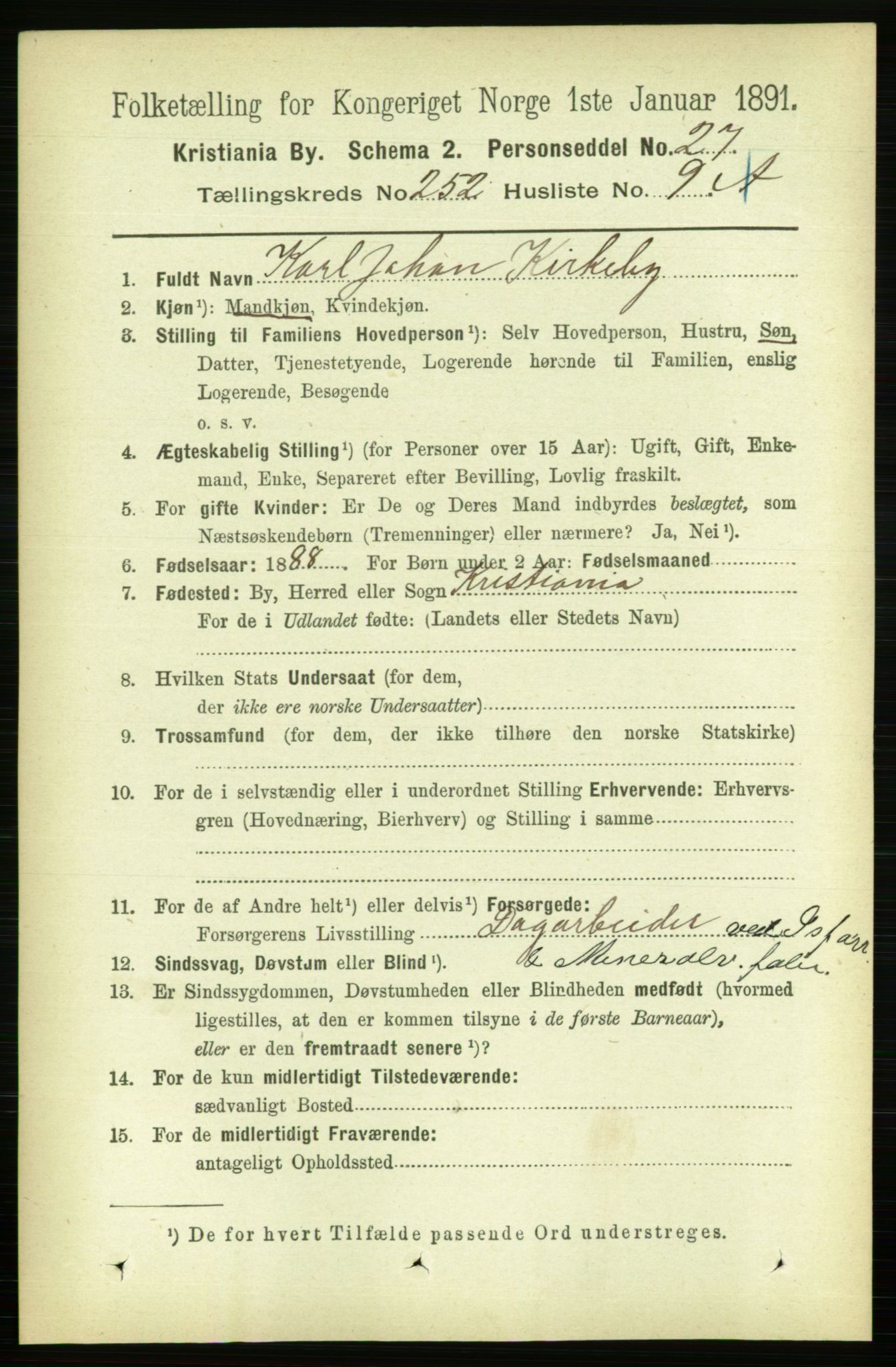 RA, 1891 census for 0301 Kristiania, 1891, p. 153492