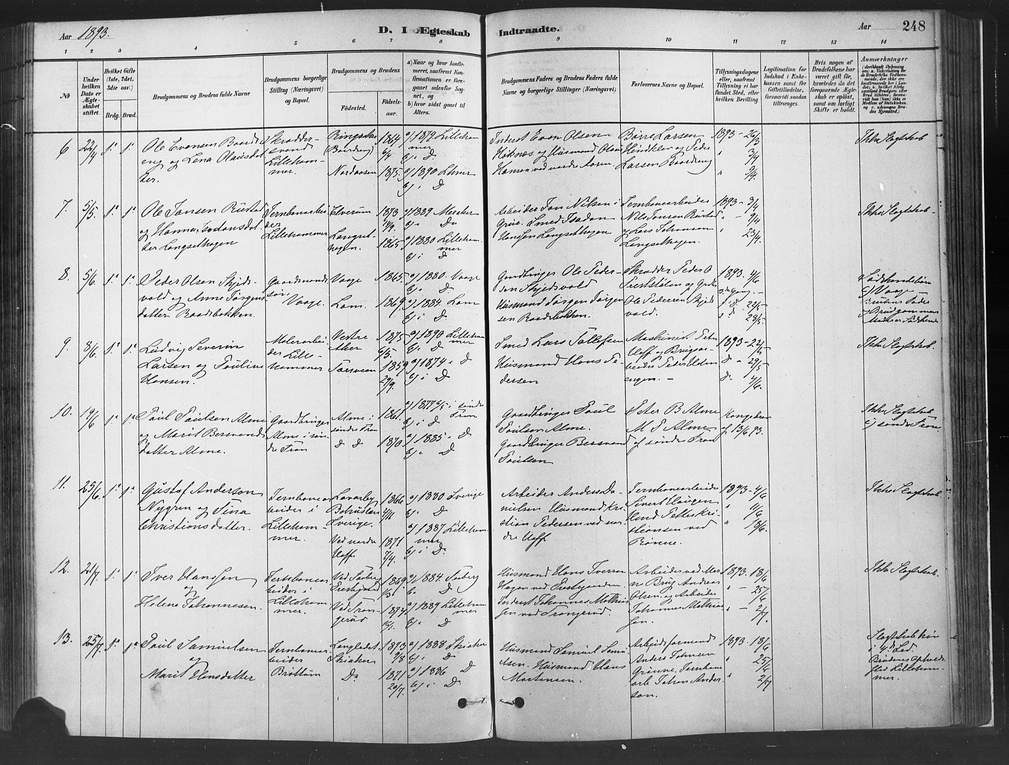 Fåberg prestekontor, SAH/PREST-086/H/Ha/Haa/L0010: Parish register (official) no. 10, 1879-1900, p. 248