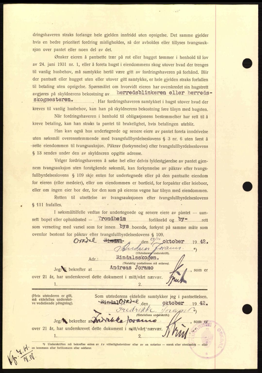 Nordmøre sorenskriveri, AV/SAT-A-4132/1/2/2Ca: Mortgage book no. B90, 1942-1943, Diary no: : 3047/1942