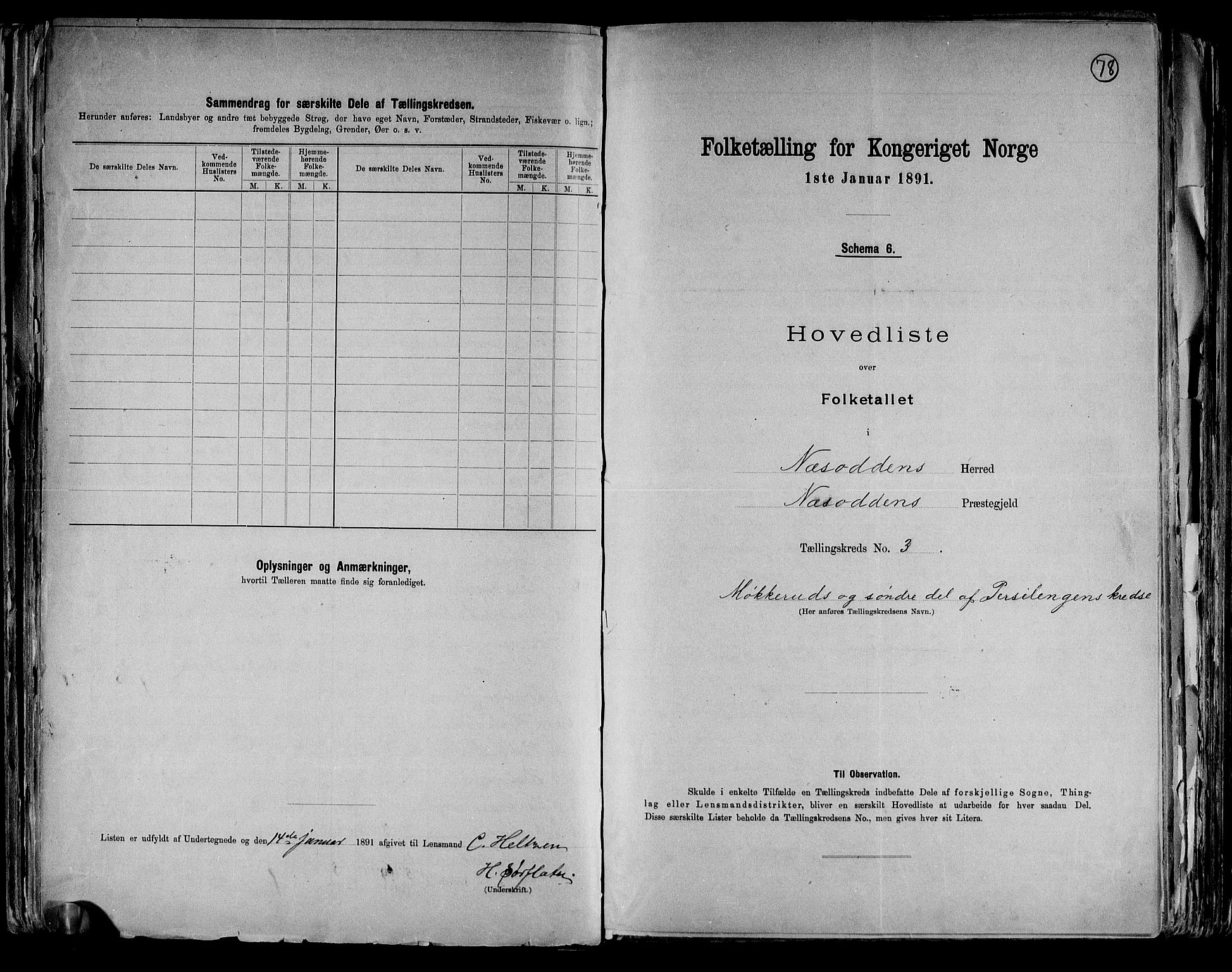 RA, 1891 census for 0216 Nesodden, 1891, p. 9