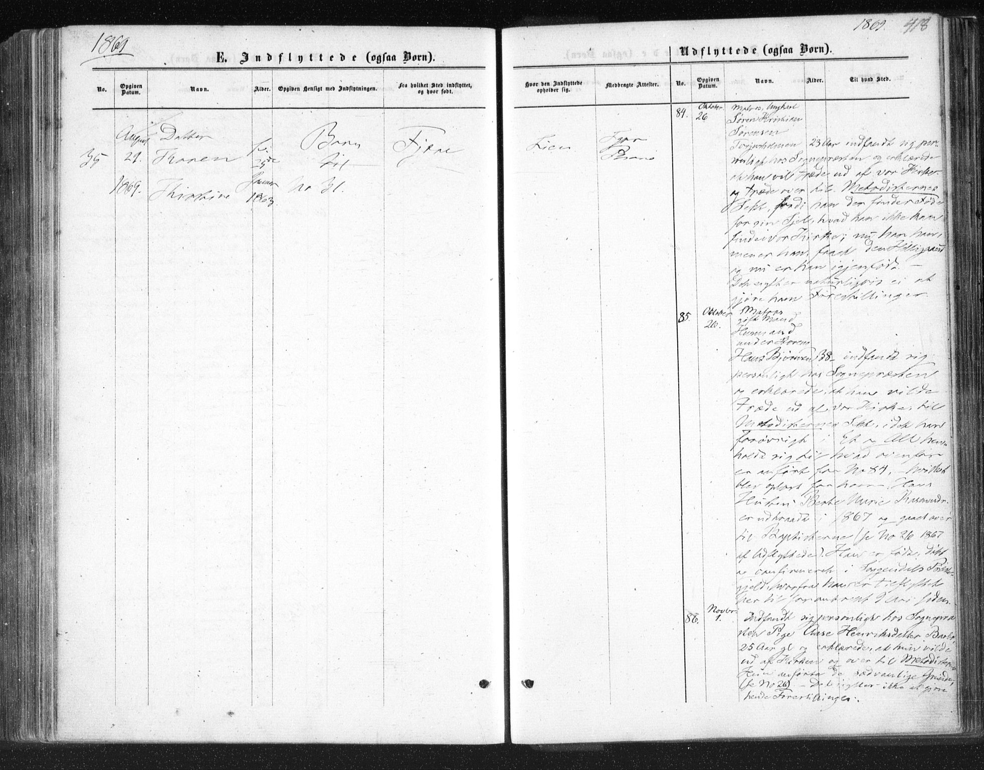 Tromøy sokneprestkontor, AV/SAK-1111-0041/F/Fa/L0007: Parish register (official) no. A 7, 1864-1869, p. 418