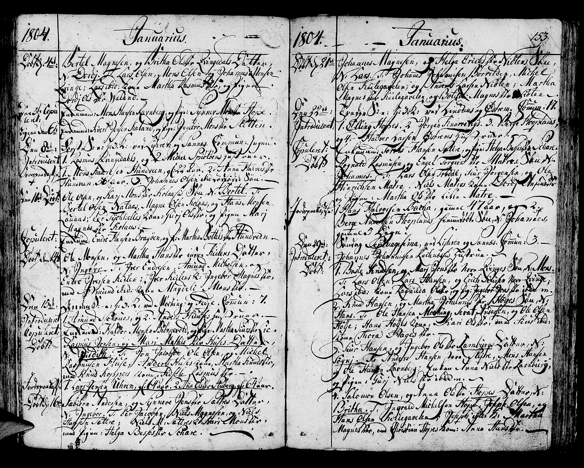 Lindås Sokneprestembete, SAB/A-76701/H/Haa: Parish register (official) no. A 5, 1791-1813, p. 153