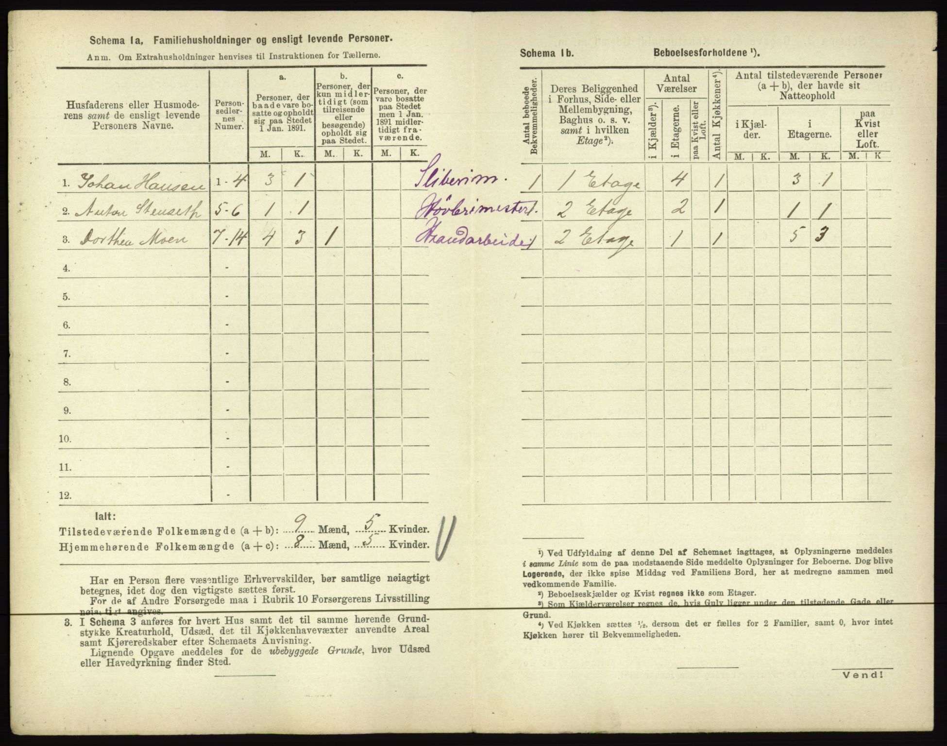 RA, 1891 census for 0601 Hønefoss, 1891, p. 168