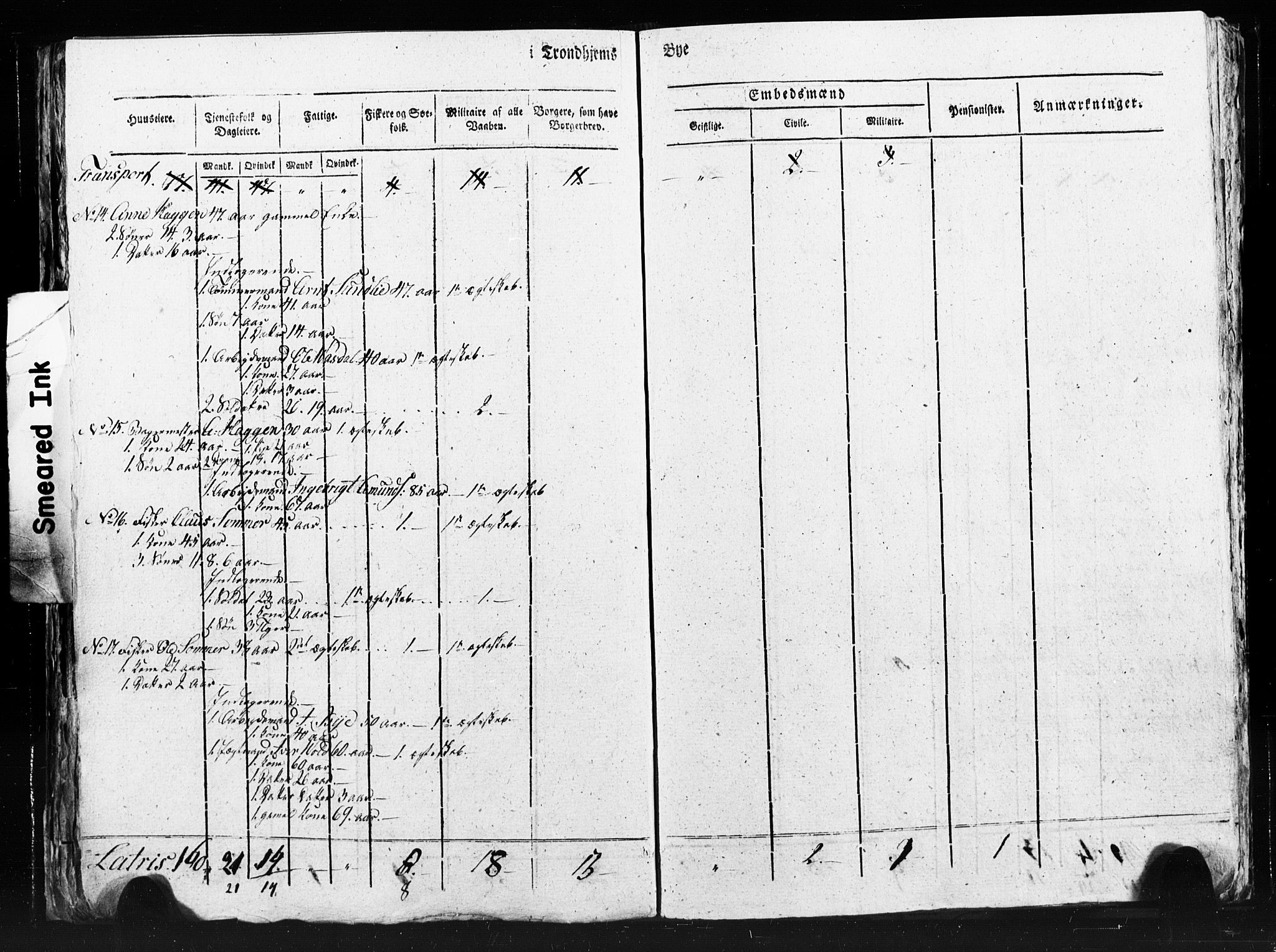 SAT, Census 1815 for Trondheim (transcript), 1815, p. 74