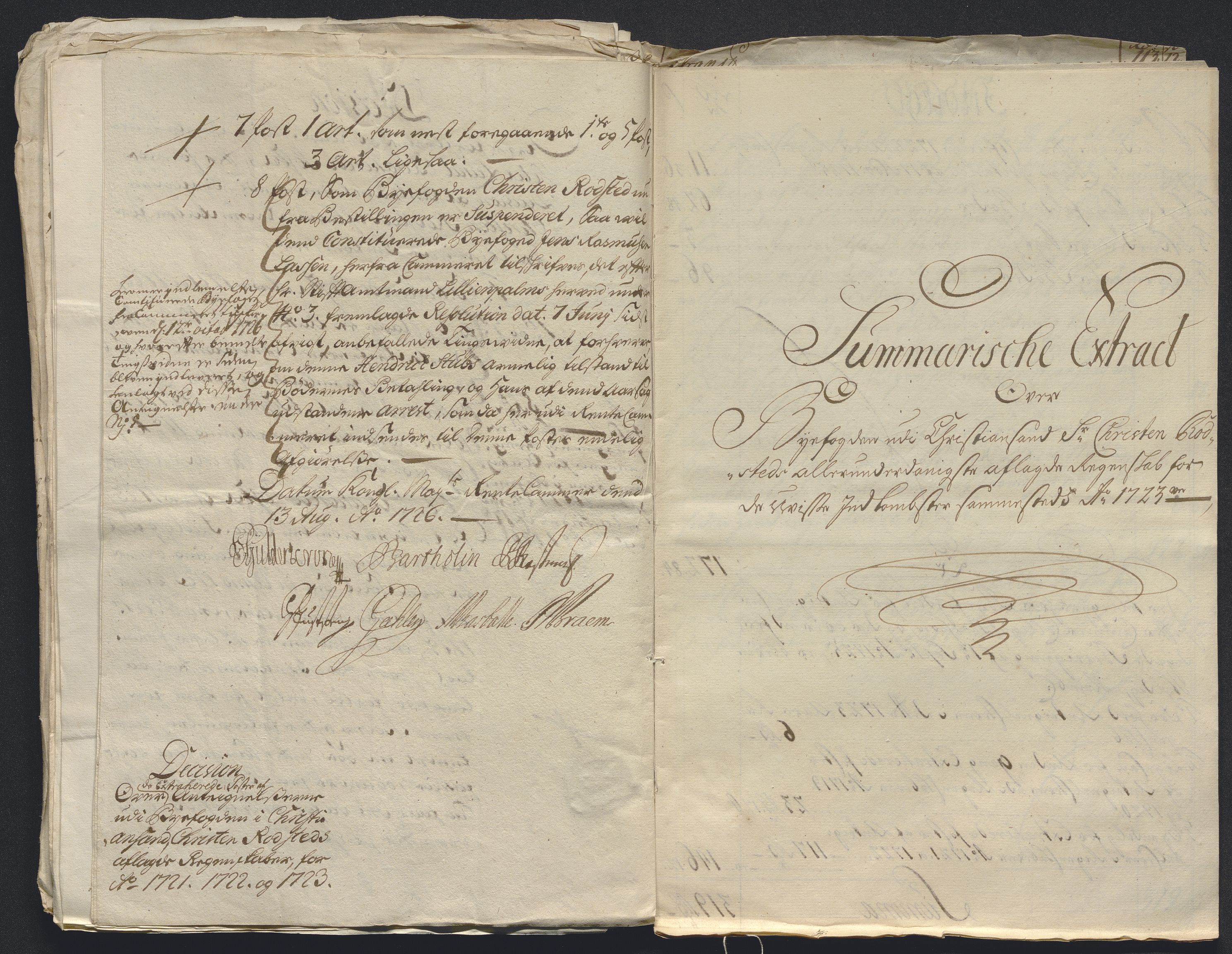 Rentekammeret inntil 1814, Reviderte regnskaper, Byregnskaper, AV/RA-EA-4066/R/Rm/L0286: [M19] Sikt og sakefall, 1719-1727, p. 311