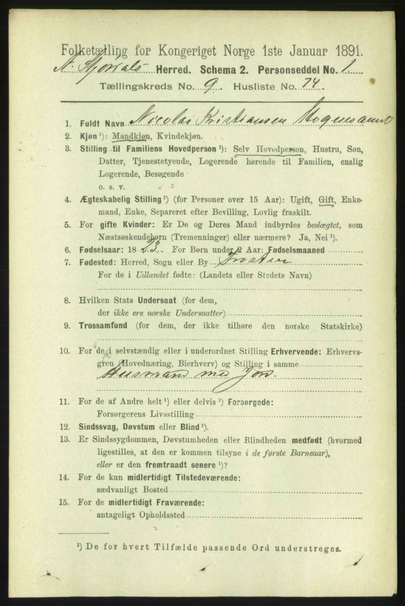 RA, 1891 census for 1714 Nedre Stjørdal, 1891, p. 5277
