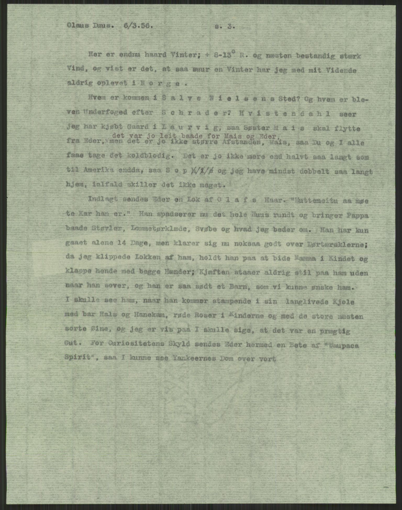 Samlinger til kildeutgivelse, Amerikabrevene, AV/RA-EA-4057/F/L0022: Innlån fra Vestfold. Innlån fra Telemark: Bratås - Duus, 1838-1914, p. 277